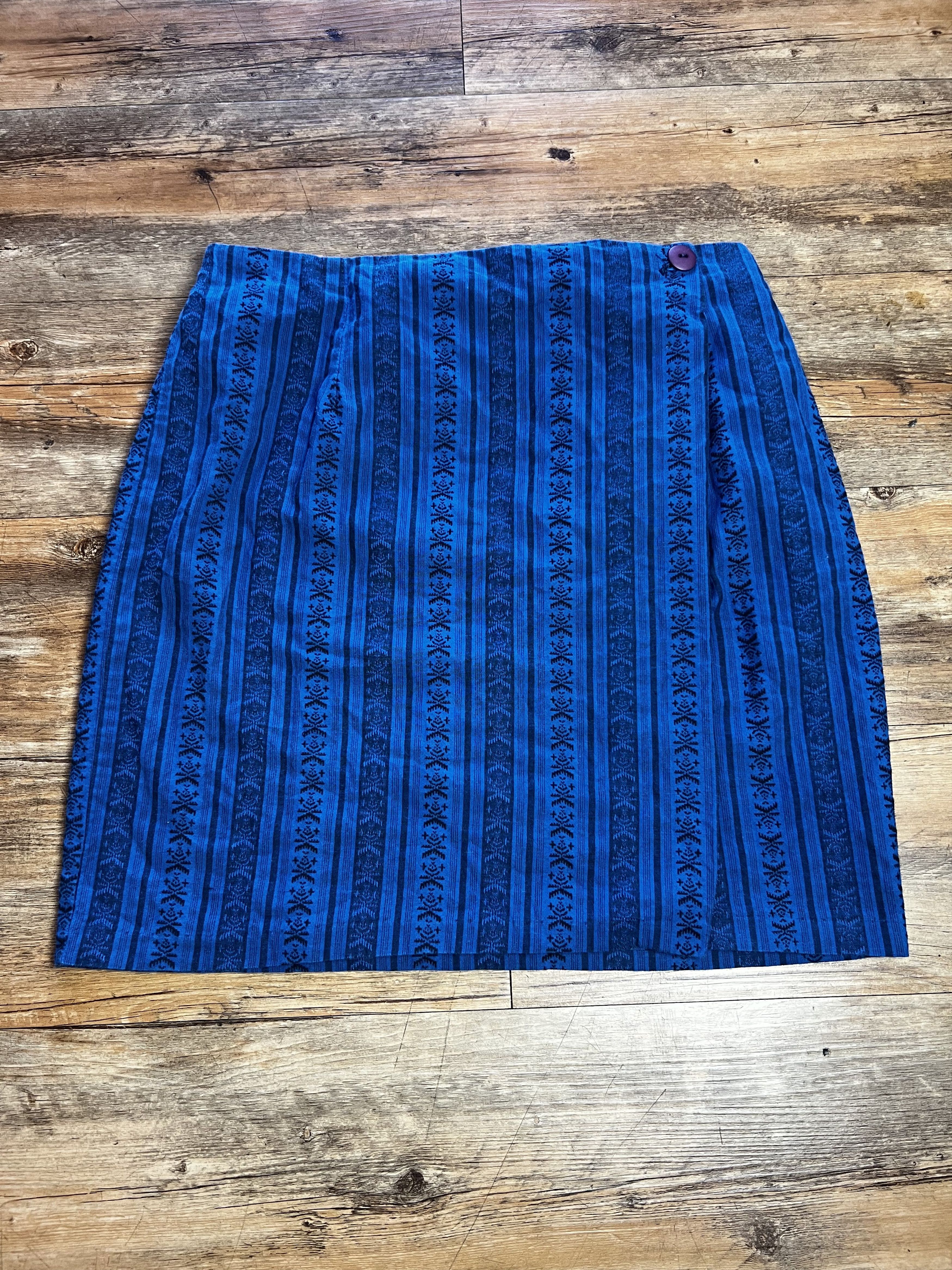 Vintage Vintage Blue Allison Tracy Skirt Size 28" / US 6 / IT 42 - 2 Thumbnail