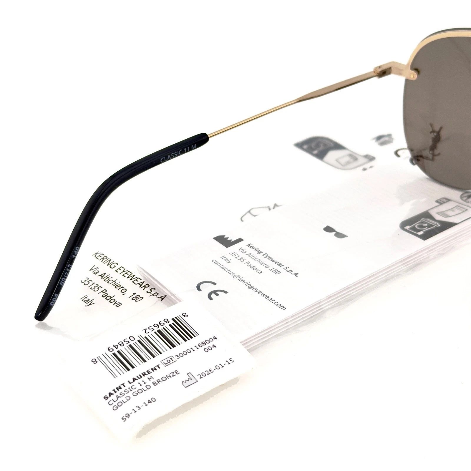 Saint Laurent Paris SAINT LAURENT Gold Mirror 11 YSL 004 11M Sunglasses SL11M Size ONE SIZE - 6 Thumbnail