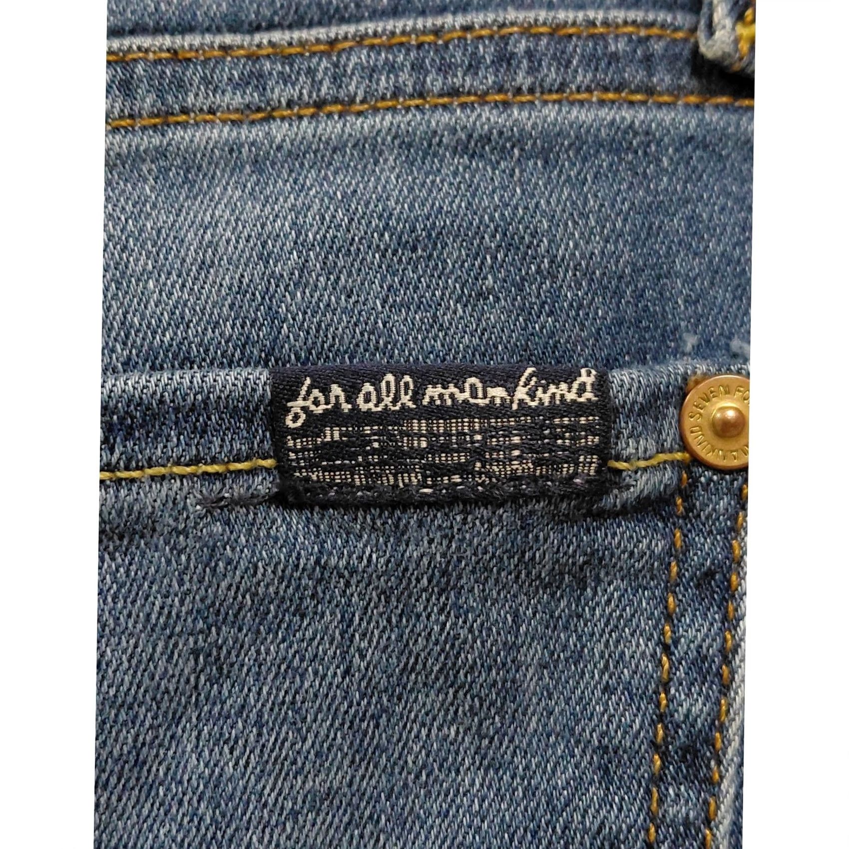 7 For All Mankind 7 for all mankind The Ankle Skinny Jeans Blue Denim Size 24 Women Size 42" / US 20 - 6 Thumbnail