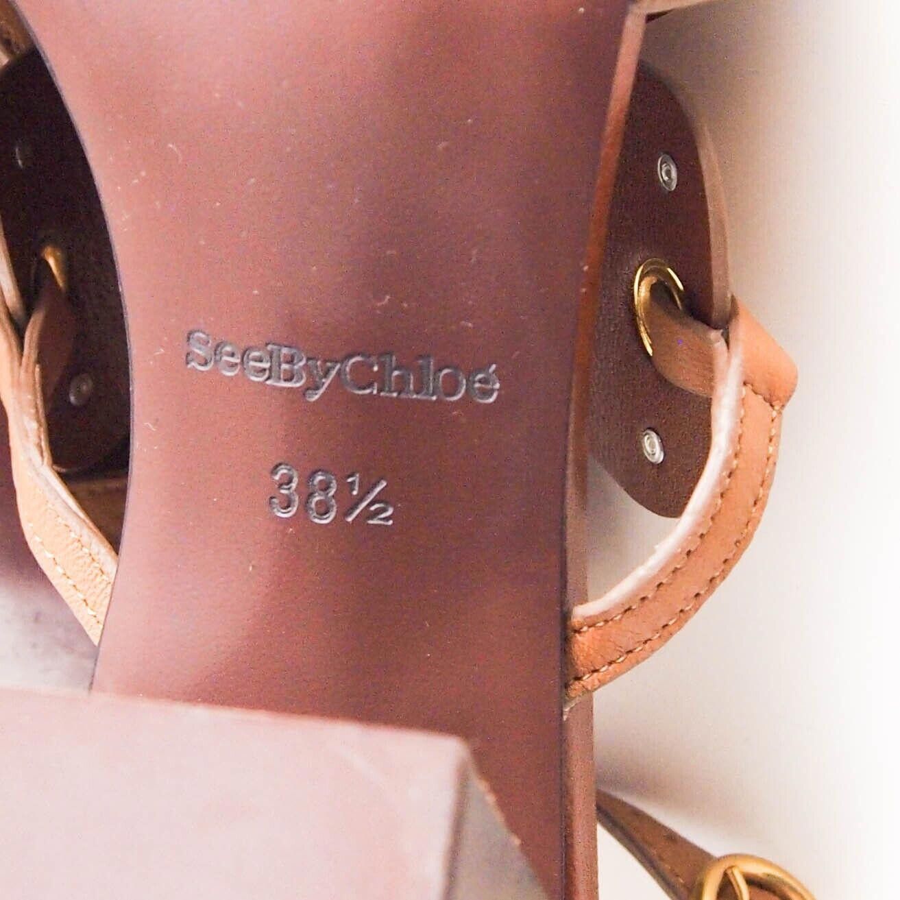 See by Chloe See by Chloe Floral Sandals Brown Leather US 8.5 EU 38.5 Size US 8.5 / IT 38.5 - 7 Thumbnail