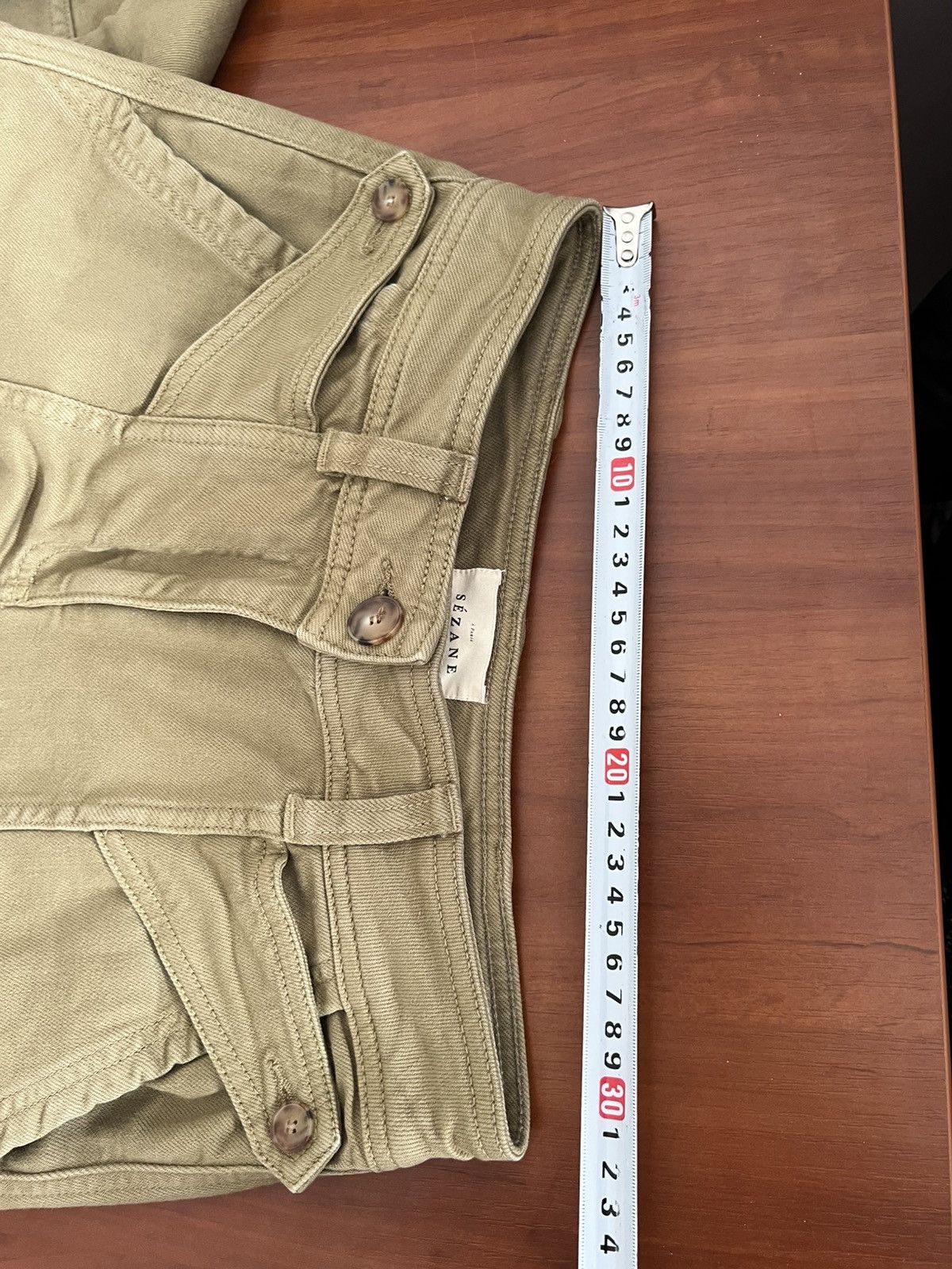 Sezane Sezane Paris Capri Women Khaki Classic Pants Size 43 Size 34" / US 12 / IT 48 - 16 Thumbnail