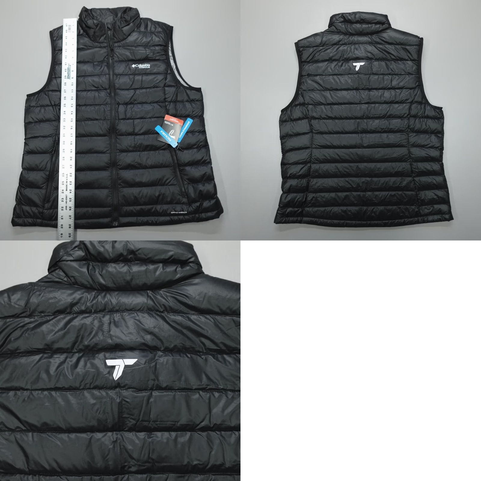 Vintage Columbia Down VEST Jacket Women's 2XL Omni-Heat PACKABLE Black Size XXL / US 16-18 / IT 52-54 - 8 Thumbnail