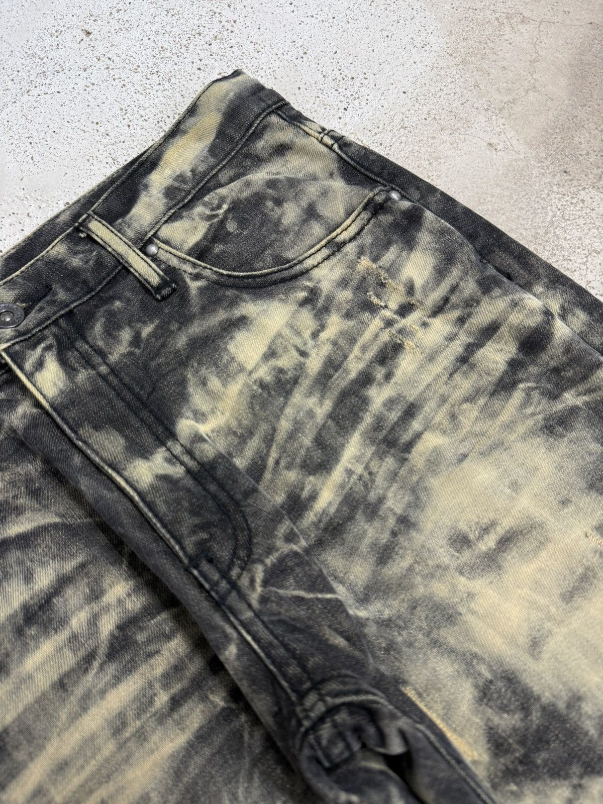 semanticdesign Semantic Design Acid Wash Distressed Denim Pants Size US 31 - 7 Thumbnail