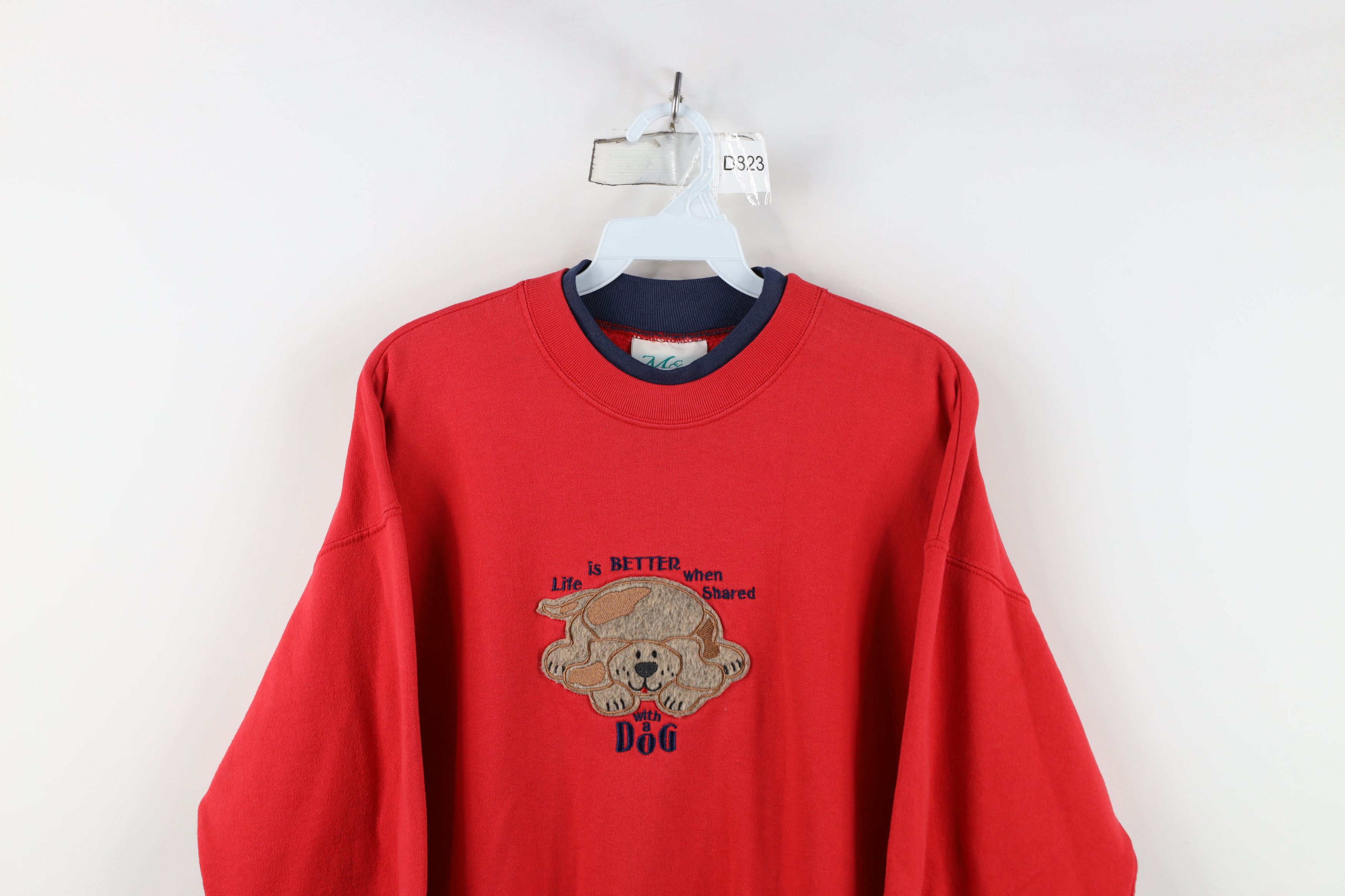 Vintage Vintage 90s Streetwear Life Is Better With A Dog Sweatshirt Size M / US 6-8 / IT 42-44 - 2 Thumbnail