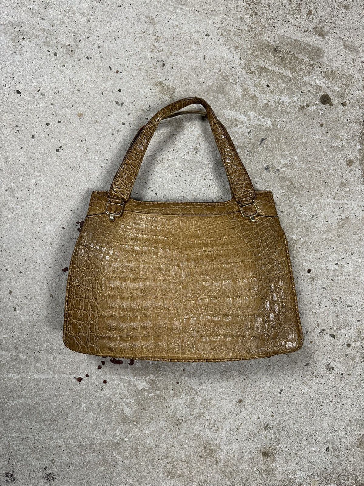 Vintage Vintage 90s Crocodile Genuine Leather Snake Print Hand Bag Size ONE SIZE - 1 Thumbnail