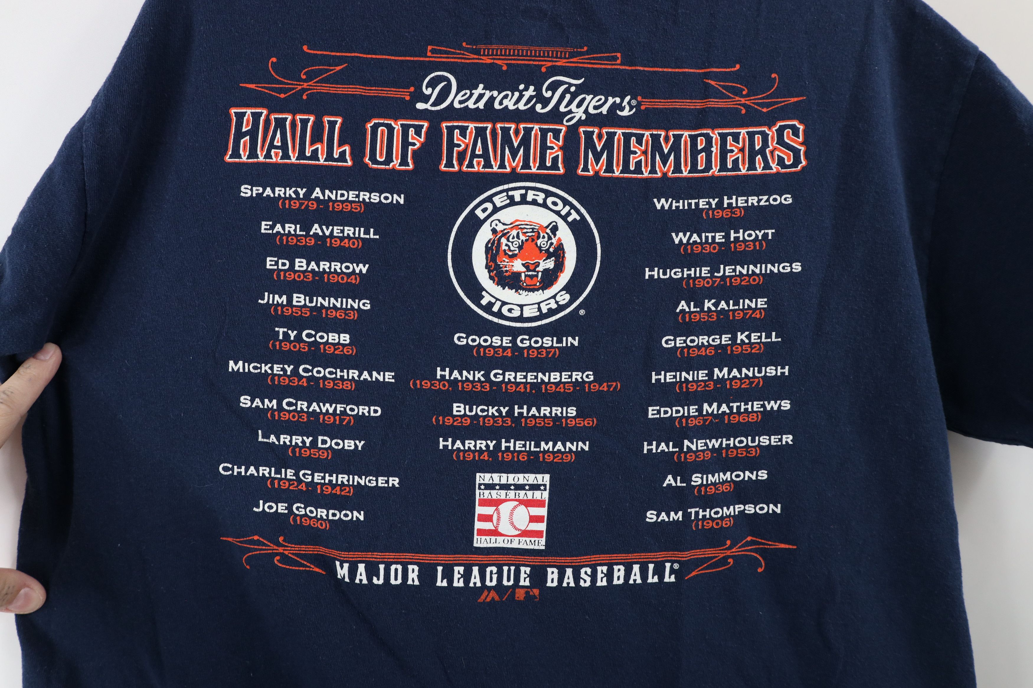 Majestic × Vintage Vintage Majestic Hall of Fame Members Detroit Tigers T-Shirt Size US M / EU 48-50 / 2 - 9 Thumbnail