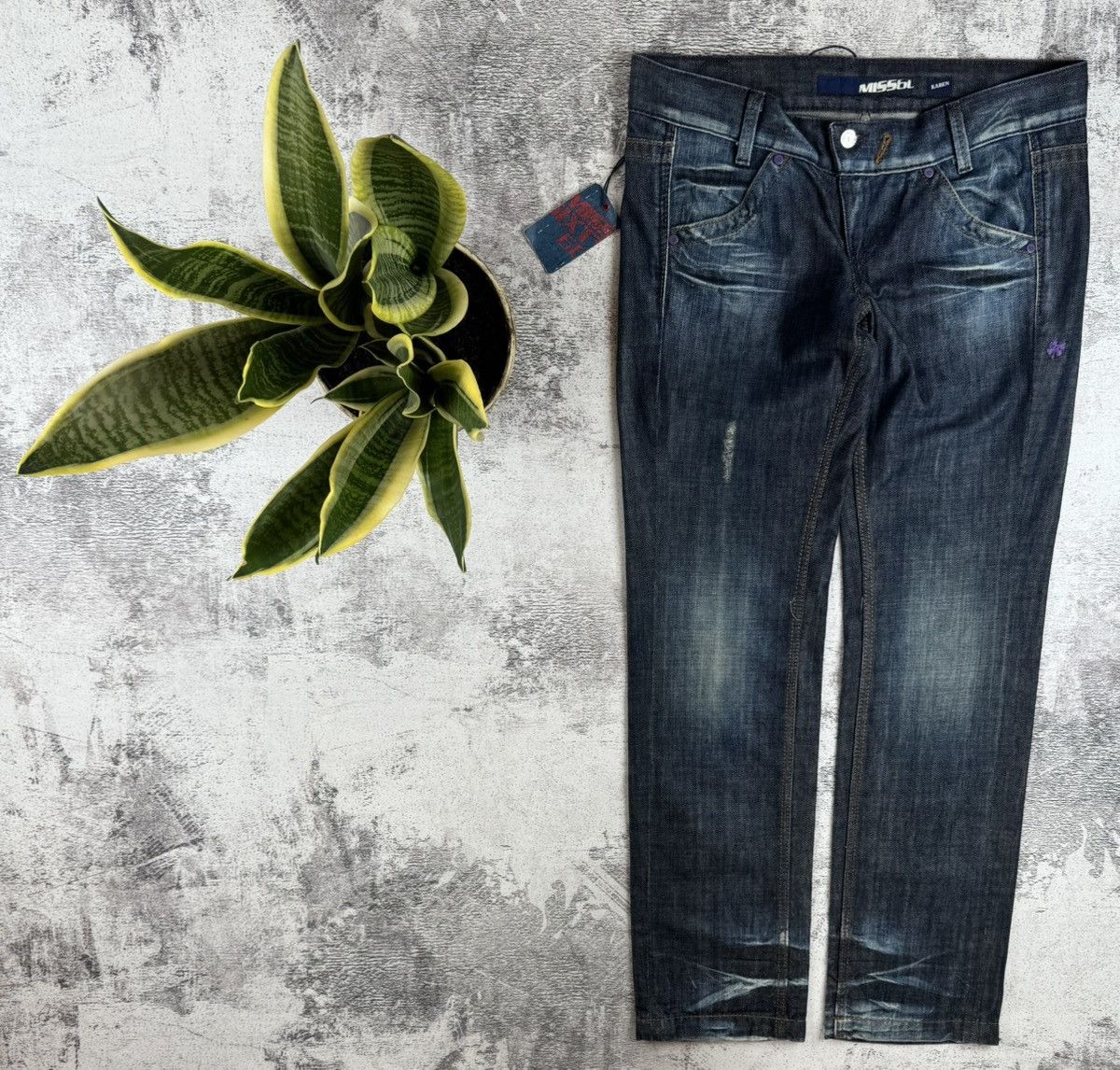 Miss Sixty × Vintage NEW Miss Sixty Karen Rap Hip Hop 00s Y2K Denim Jeans Trousers Size 32" / US 10 / IT 46 - 1 Thumbnail