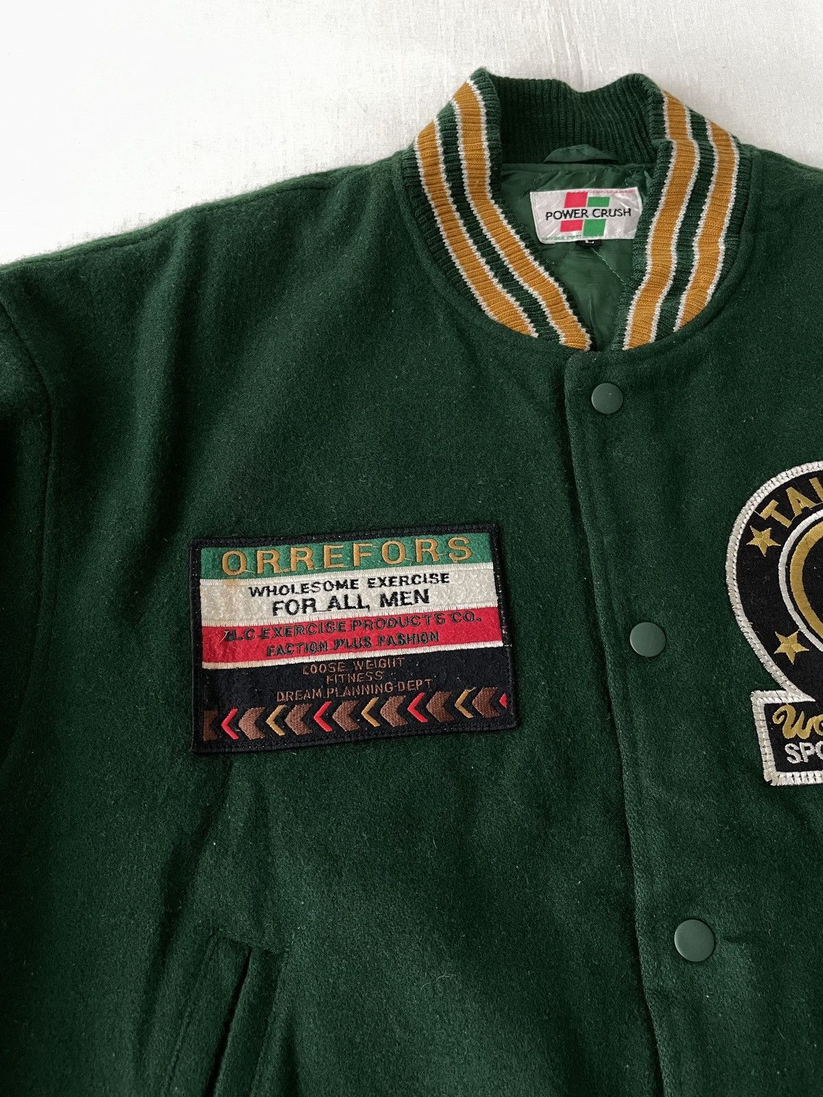 Toyo Enterprises Power Crush Japan Racing Motorsports Wool Varsity Jacket Size US L / EU 52-54 / 3 - 6 Thumbnail
