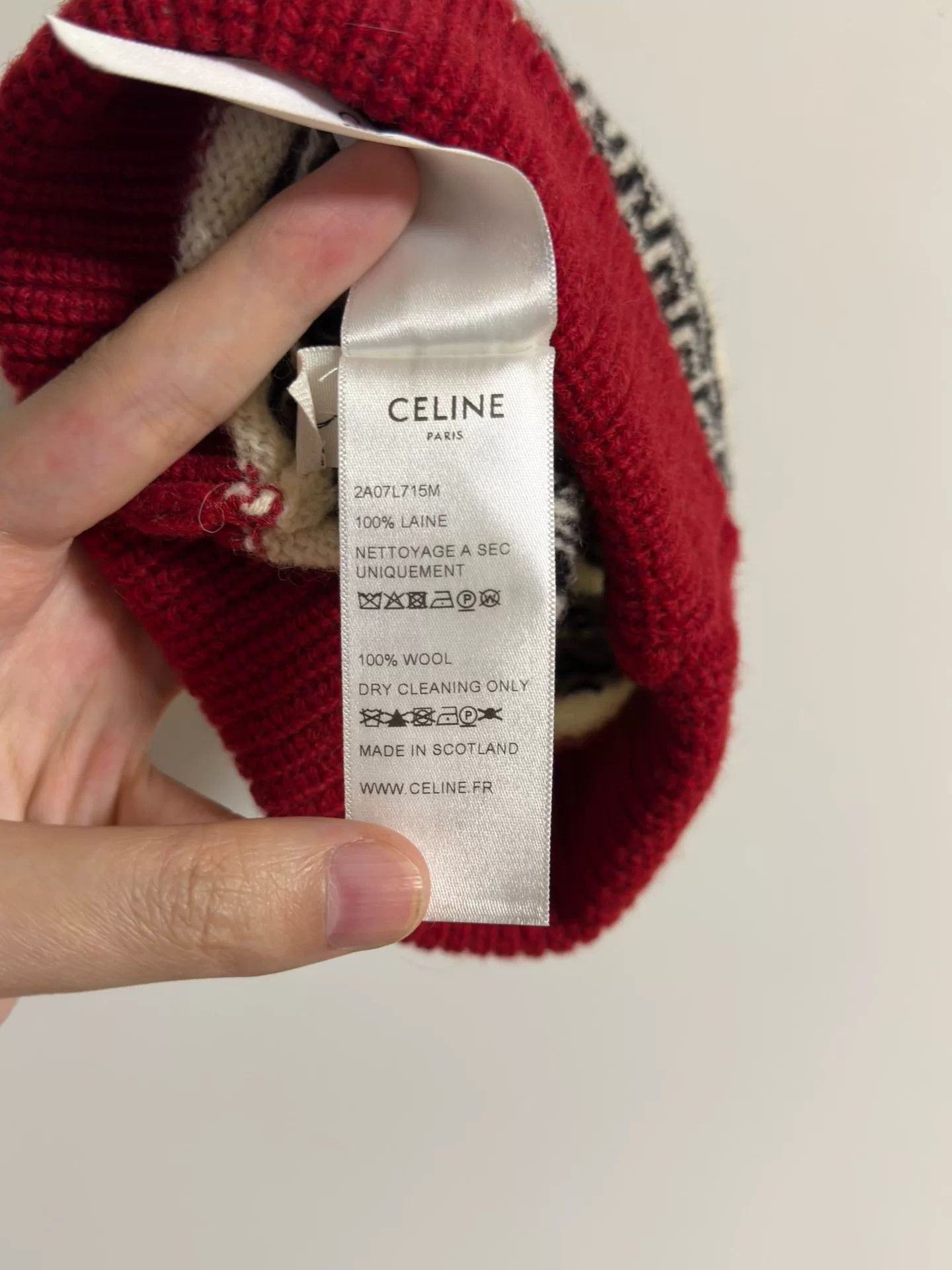 Celine celine logo knitted winter beanie hat Size ONE SIZE - 4 Thumbnail
