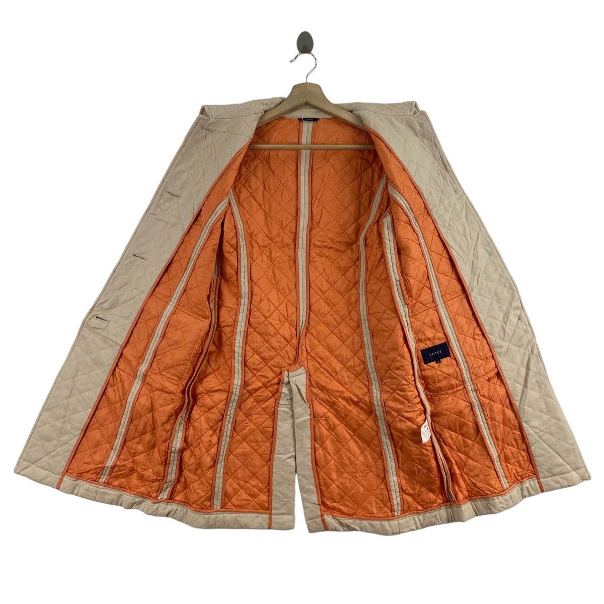 Japanese Brand SHIPS Japanese Brand Button Up Quilted Beige Parka Long Size S / US 4 / IT 40 - 5 Thumbnail