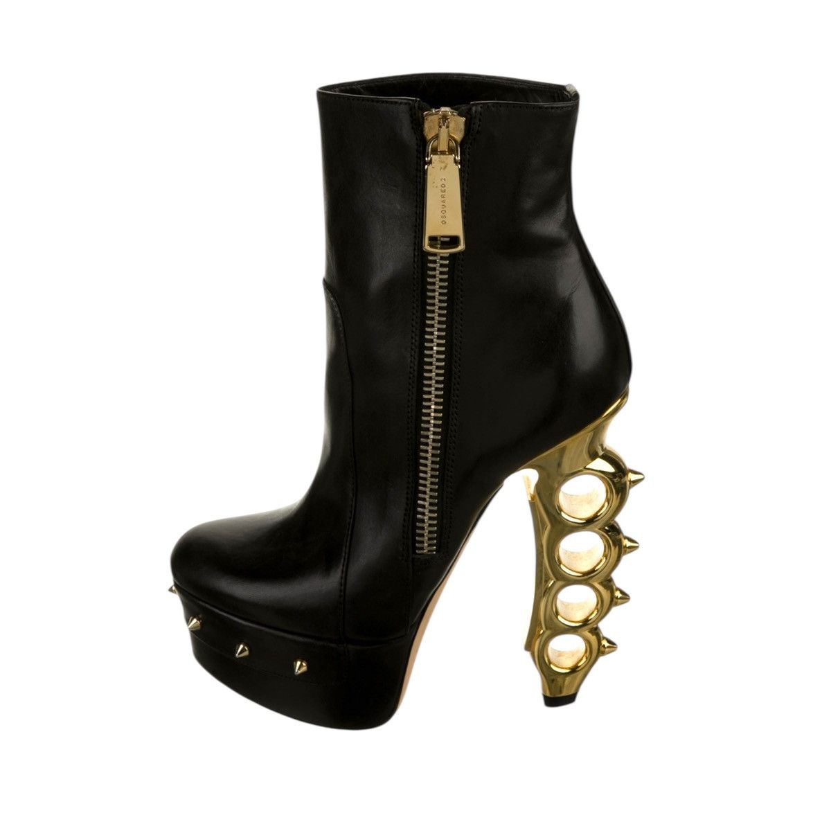 Dsquared2 Runway brass knuckle bootie heel Size US 6 / IT 36 - 1 Thumbnail