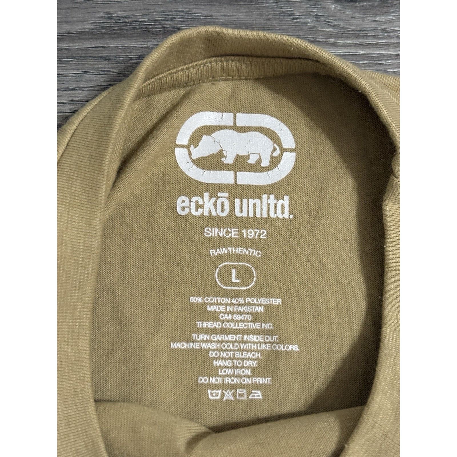 Ecko Unltd. Ecko Unltd Beige Logo Shirt Y2K Skater Retro - Men’s Large Size US L / EU 52-54 / 3 - 3 Thumbnail