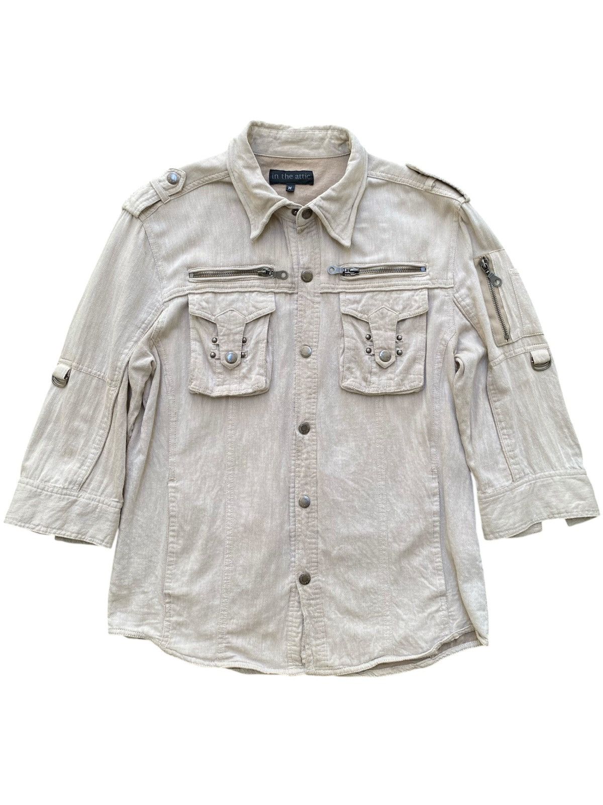 In The Attic Archive🔥 Vintage In The Attic Tactical Multi-pocket Shirts Size US M / EU 48-50 / 2 - 1 Thumbnail
