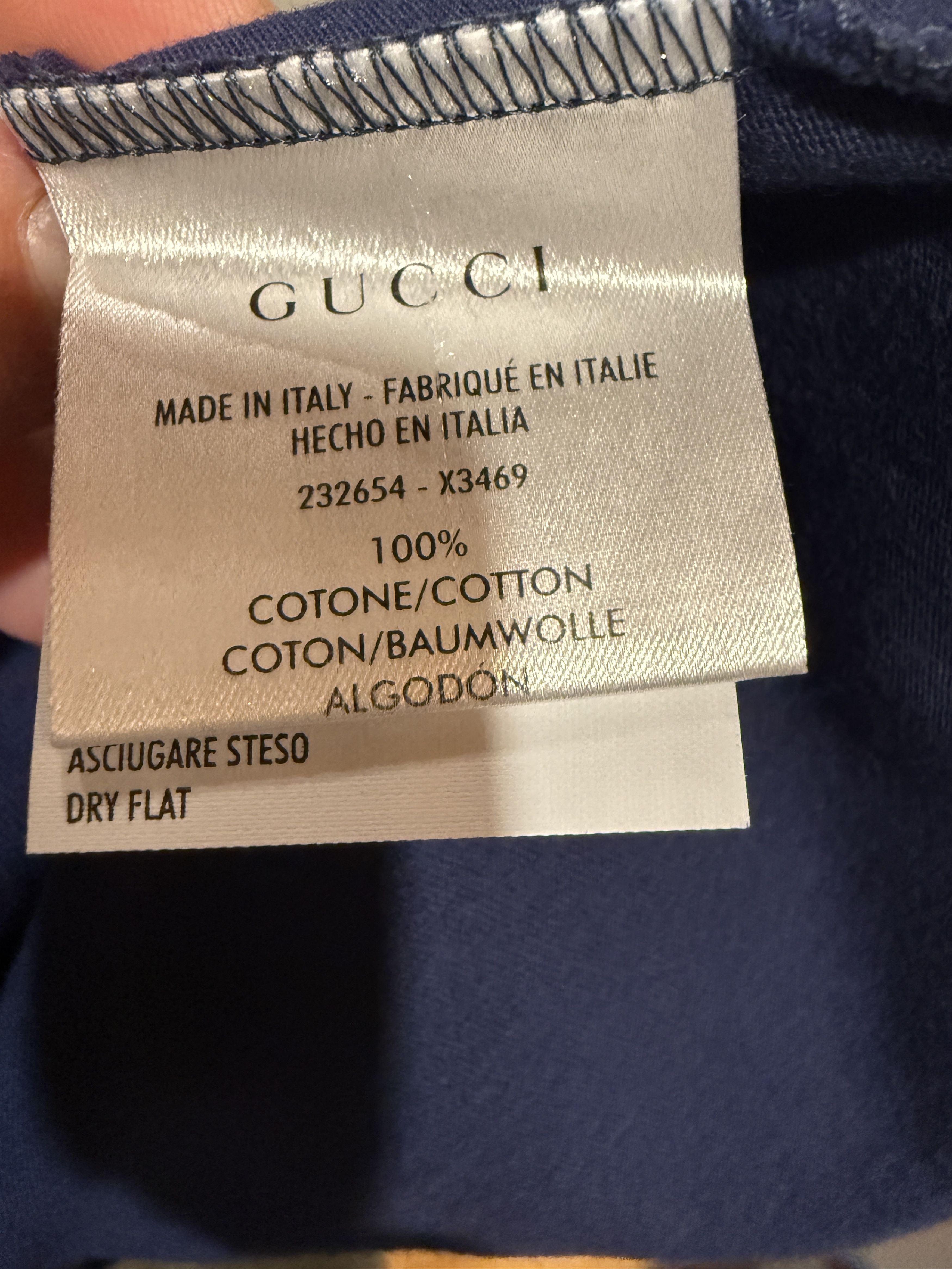 Gucci Gucci Logo T-shirt In Blue Size XXXL Size US XXL / EU 58 / 5 - 5 Thumbnail