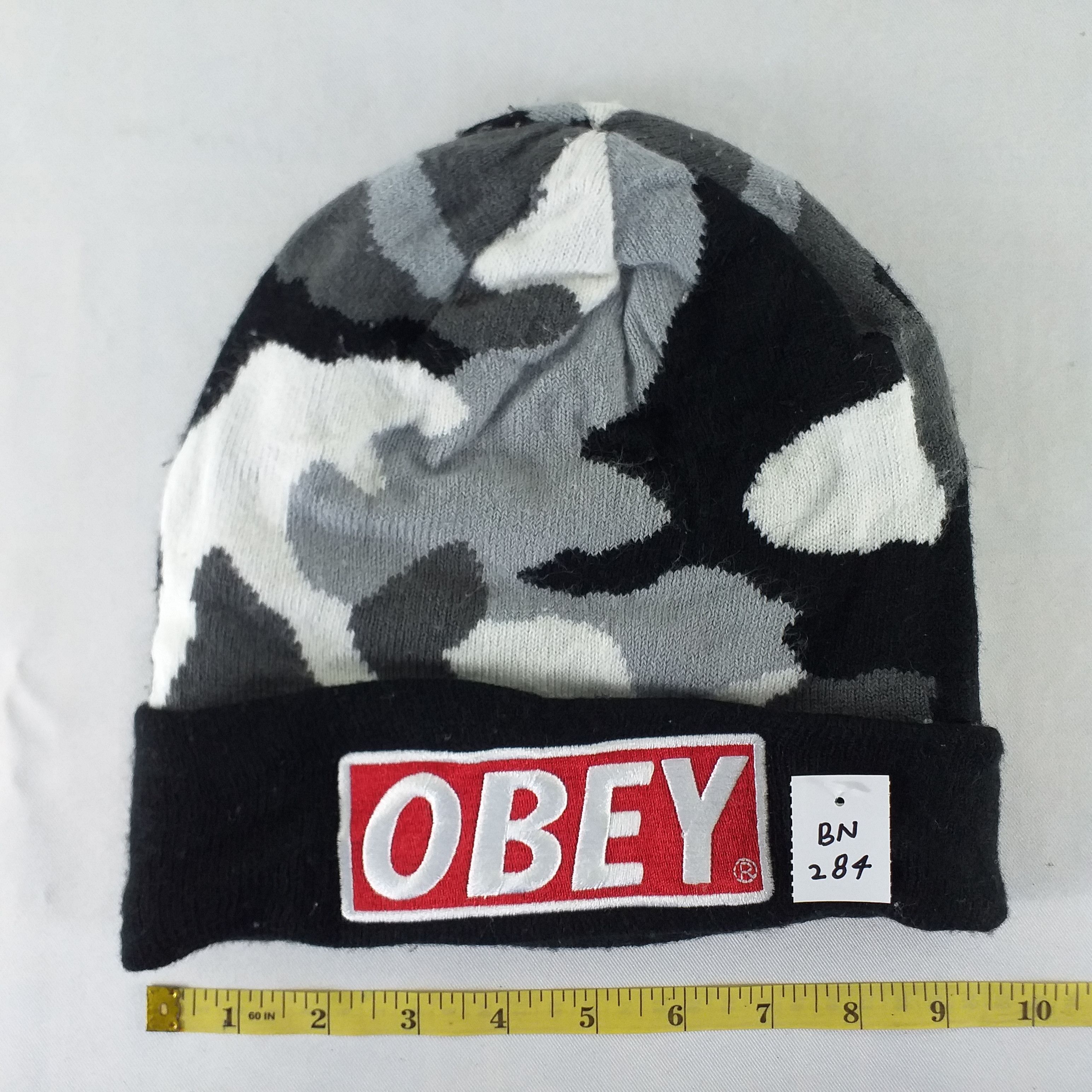 Obey Obey Embroidery Camo Snow Cap Hat Beanie -BN284 Size ONE SIZE - 3 Thumbnail