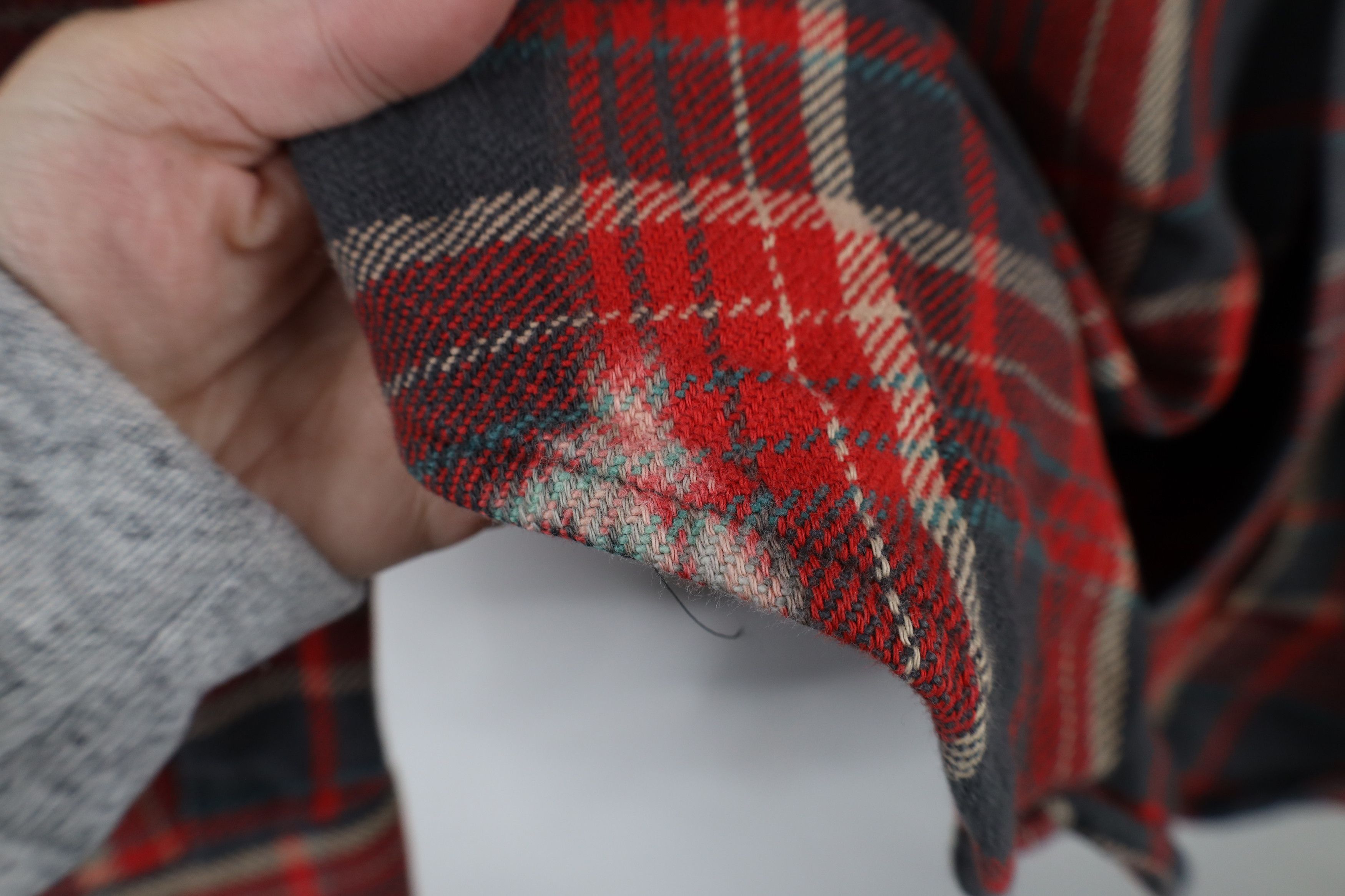 Vintage Vintage 70s Streetwear Heavyweight Button Shirt Plaid Size US L / EU 52-54 / 3 - 4 Thumbnail