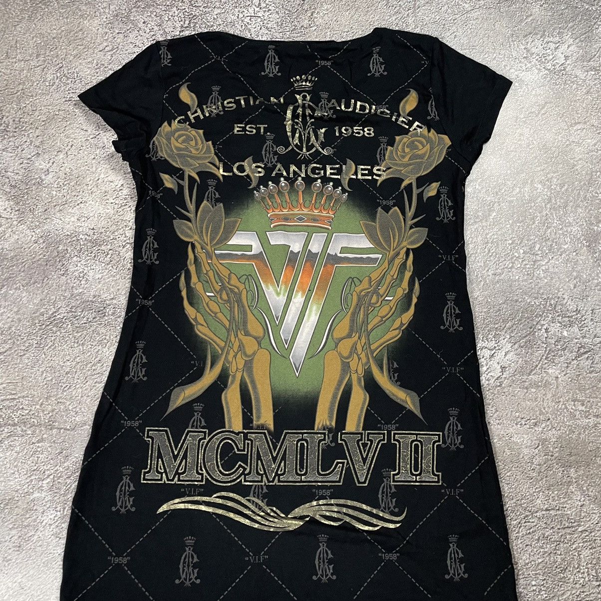 Band Tees VINTAGE Y2K ED HARDY CHRISTIAN AUDIGIER TEE ART ABSTRACT Size L / US 10 / IT 46 - 6 Thumbnail