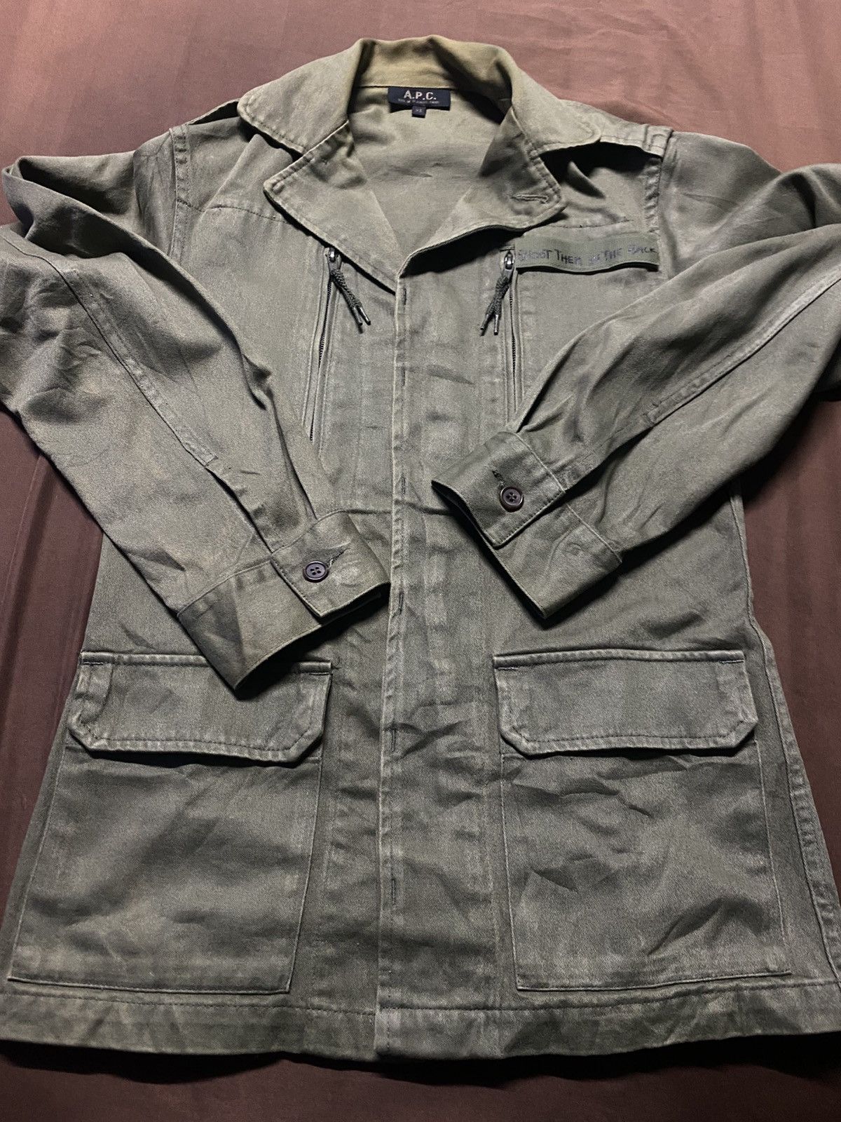 A.P.C. × Vintage APC Shoot Them In The Back Military Jacket Size US XS / EU 42 / 0 - 4 Thumbnail