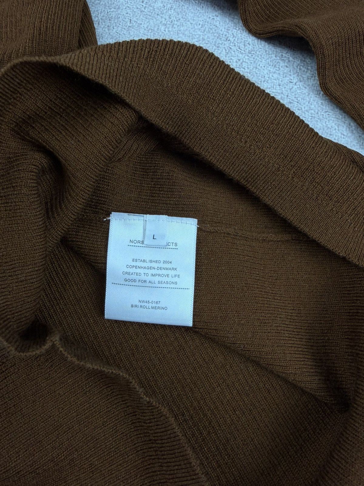 Norse Projects Norse Projects Siri Roll Merino Jumper Brown Size L Size L / US 10 / IT 46 - 7 Thumbnail