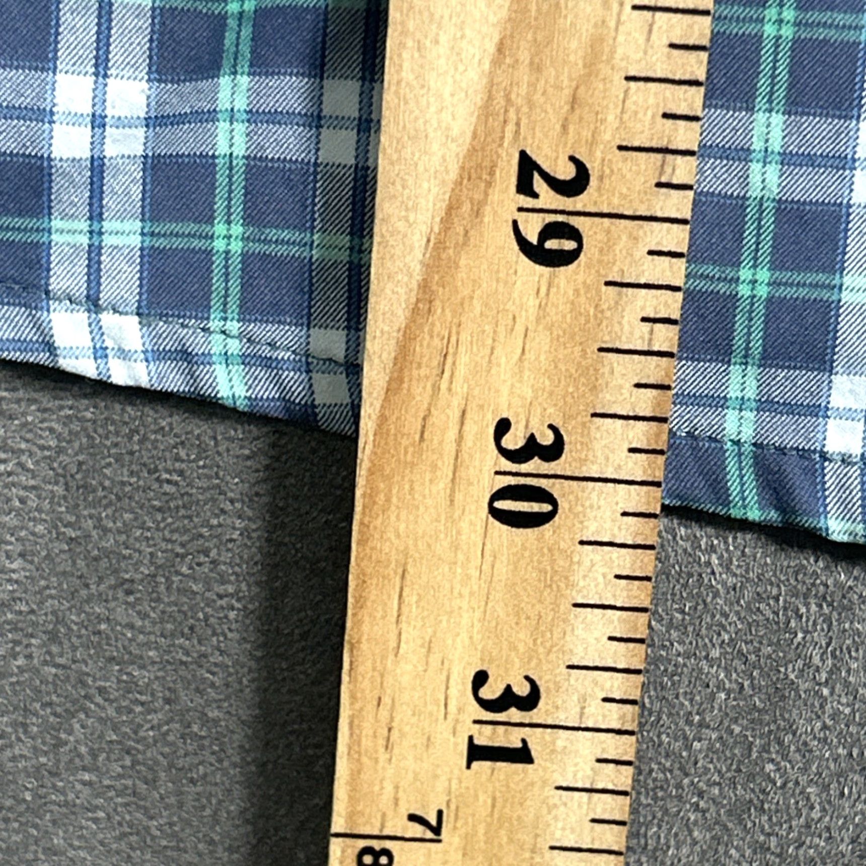 TravisMathew Travis Mathew Shirt Mens XL Button Up Blue Check Plaid Short Sleeve Pocket Size US XL / EU 56 / 4 - 4 Thumbnail