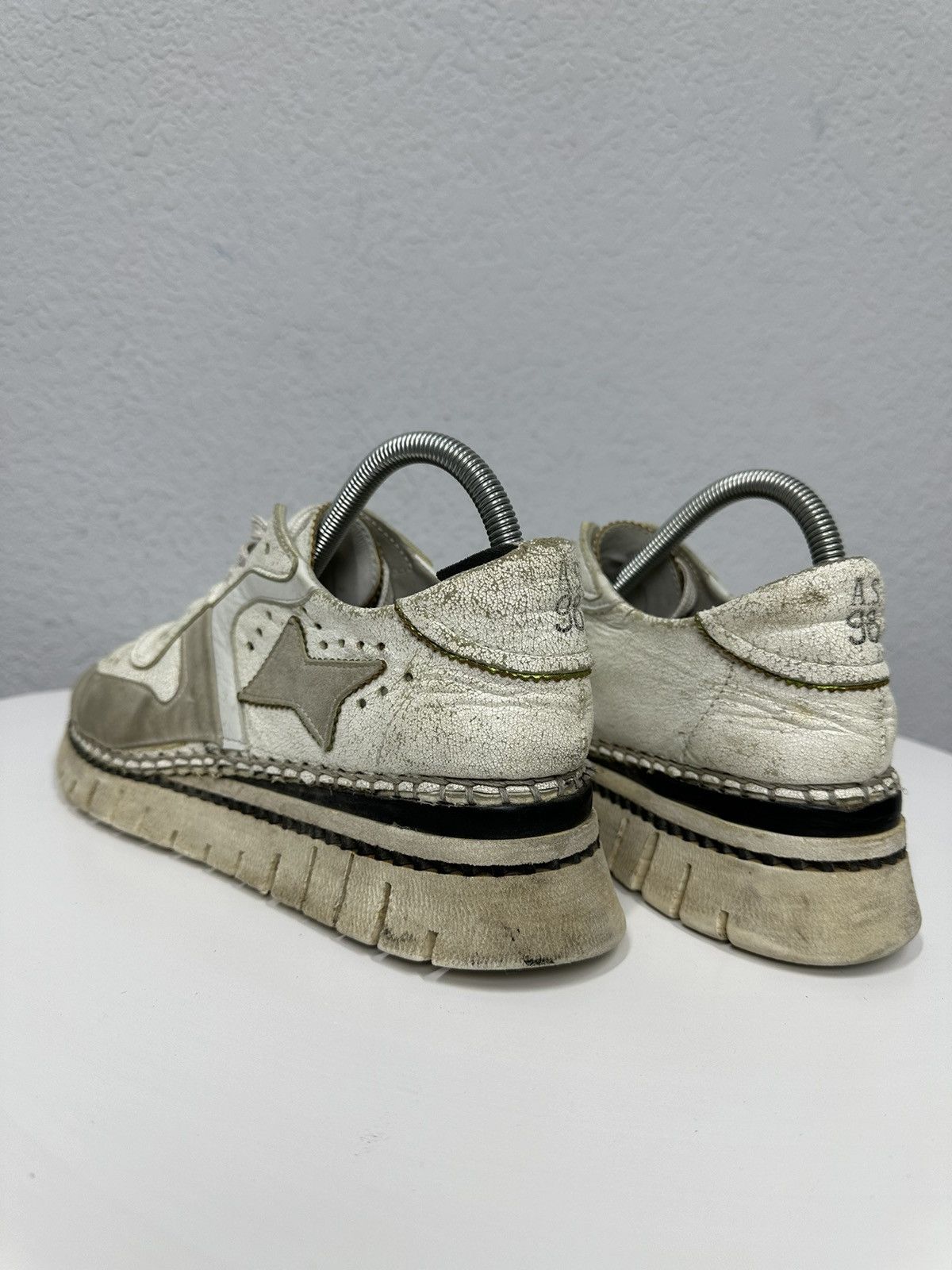 A.S.98 Vintage Sneakers AS 98 faded Avantgarde Distressed Leather Size US 7 / EU 40 - 6 Thumbnail