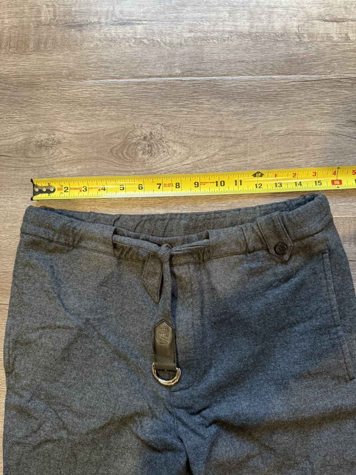 Louis Vuitton Louis Vuitton Wool Leather Belted Grey Pants Size US 32 / EU 48 - 4 Thumbnail