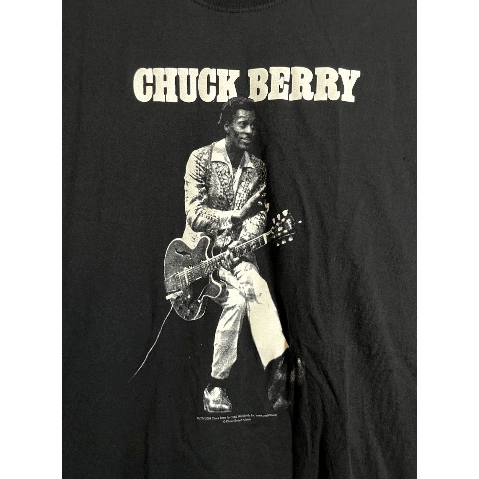 Fruit Of The Loom VINTAGE Chuck Berry Johnny Be Goode T-Shirt 2XL Classic Black Short Sleeve Crew Neck Cotton Unisex Adults 2000s Size US XXL / EU 58 / 5 - 2 Thumbnail