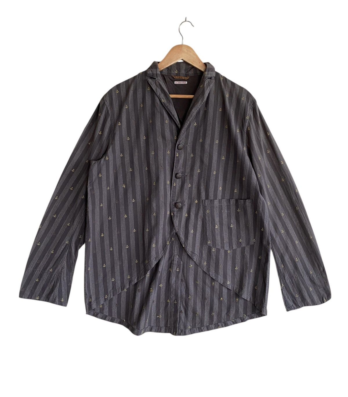 Kapital Rare Vintage Kapital Military USN Double Stripe Coat 1990s Size US L / EU 52-54 / 3 - 1 Thumbnail