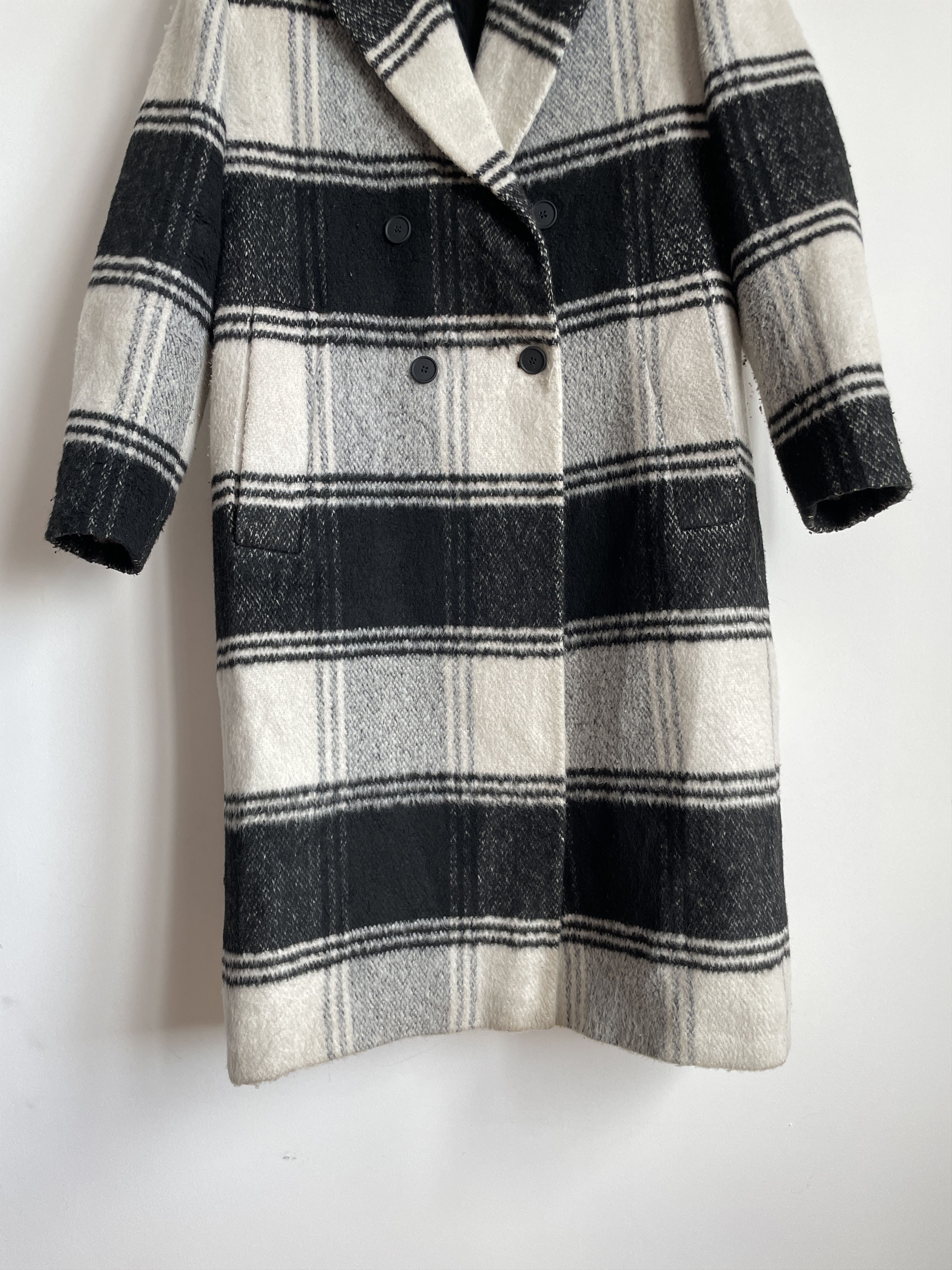 Allsaints Allsaints Womens Lottie Check Double Breasted Coat Size M / US 6-8 / IT 42-44 - 6 Thumbnail