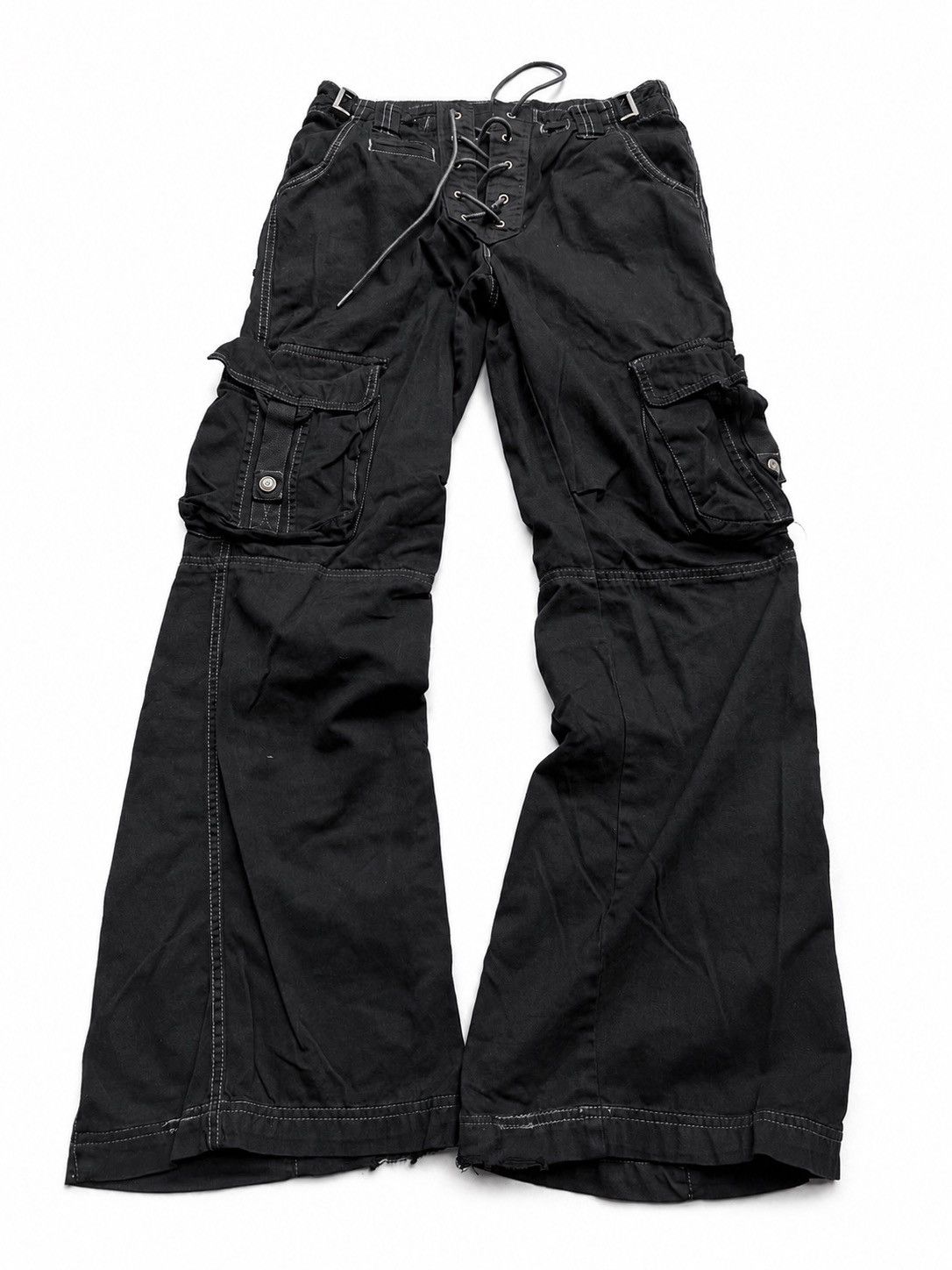 Japanese Brand Samuel& kevin Lace up flare cargo pants Size US 28 / EU 44 - 1 Thumbnail
