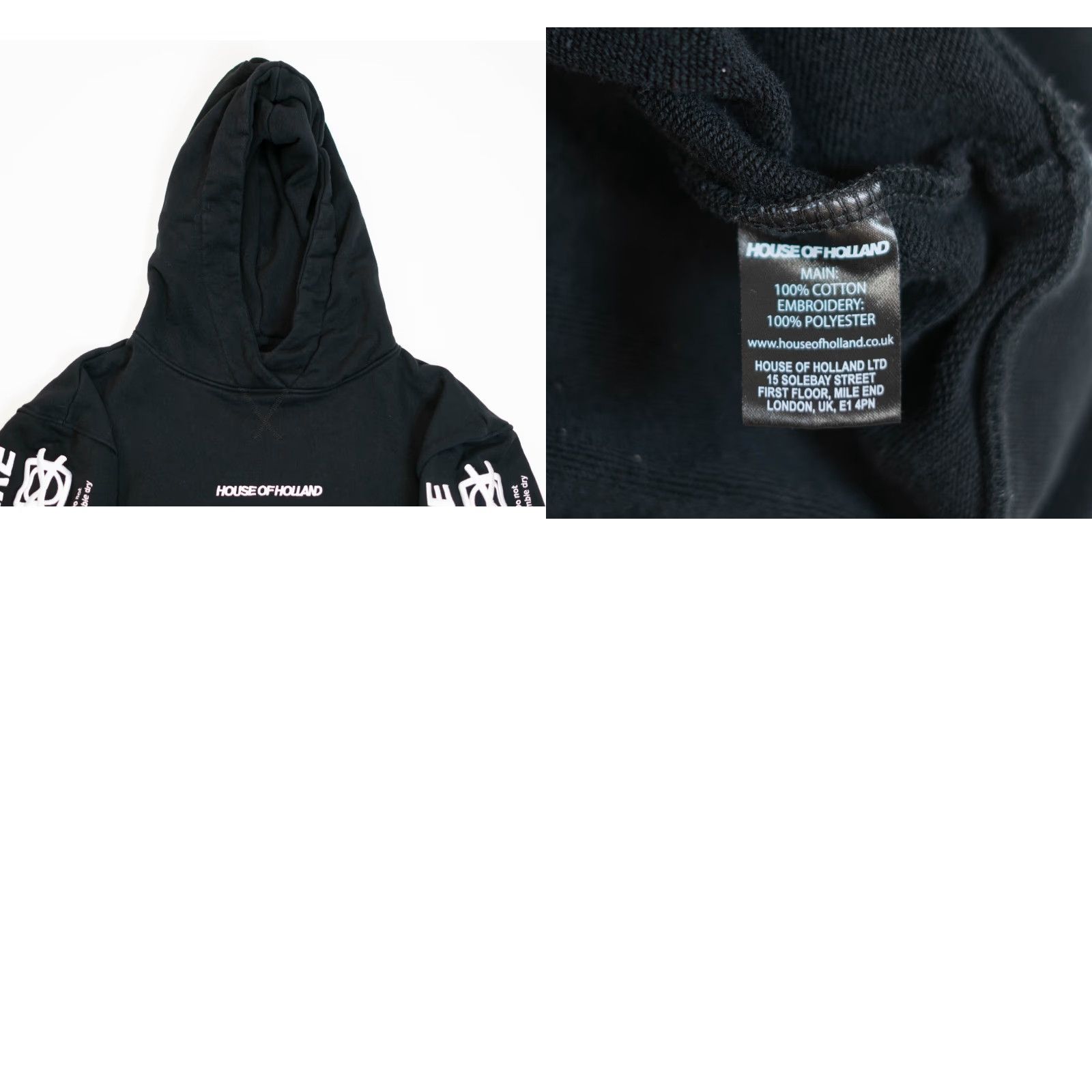 House Of Holland VINTAGE House of Holland Hoodie Sweatshirt Mens Womens 8 US 23x26 Black 100% Cotton Crew Neck Pullover Logo Embroidered Design Size M / US 6-8 / IT 42-44 - 9 Thumbnail