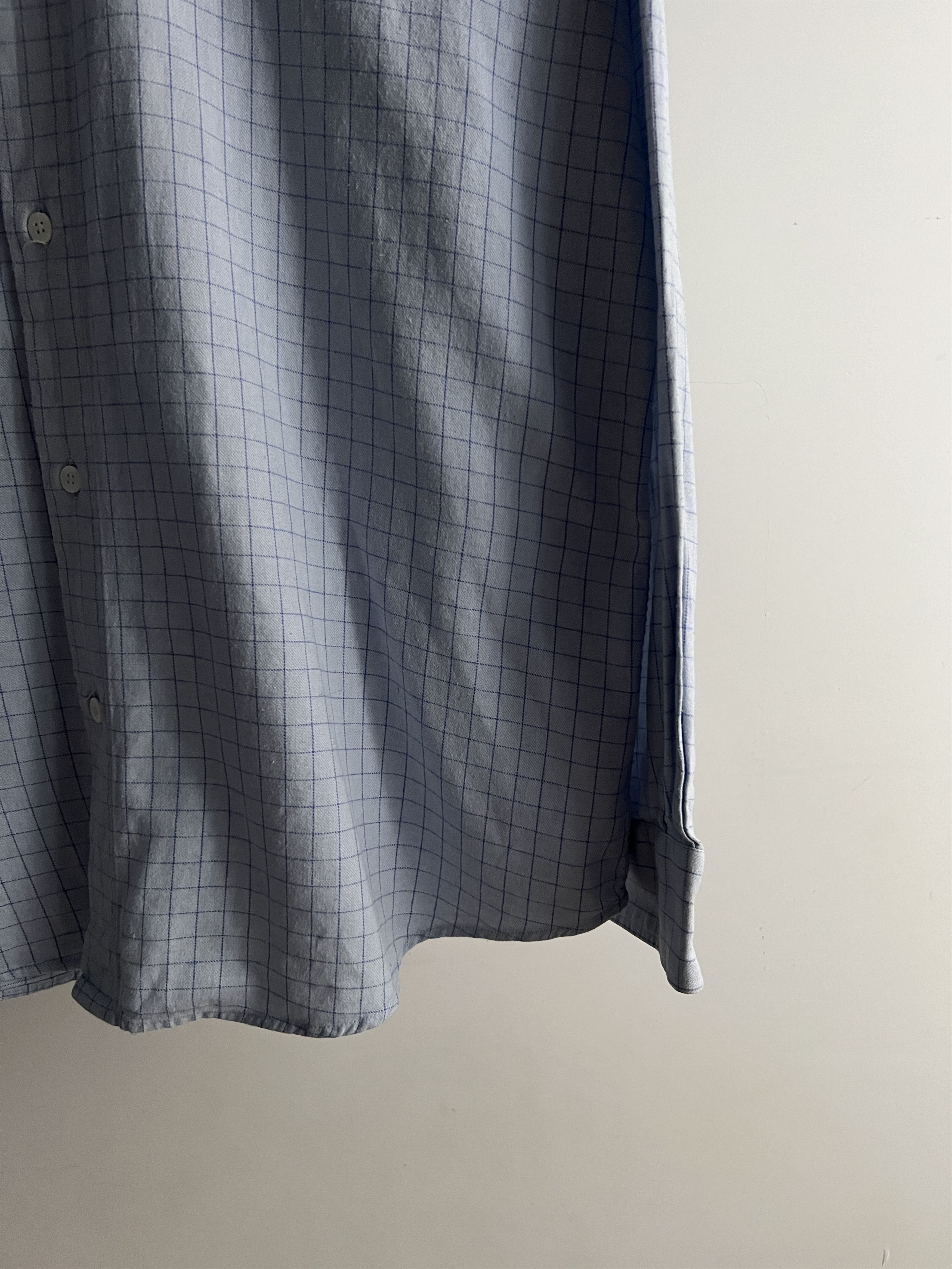 Designer × Emporio Armani × Vintage Vintage 90s Armani Jeans Designed Button Up Shirt Checkered Size US L / EU 52-54 / 3 - 3 Thumbnail