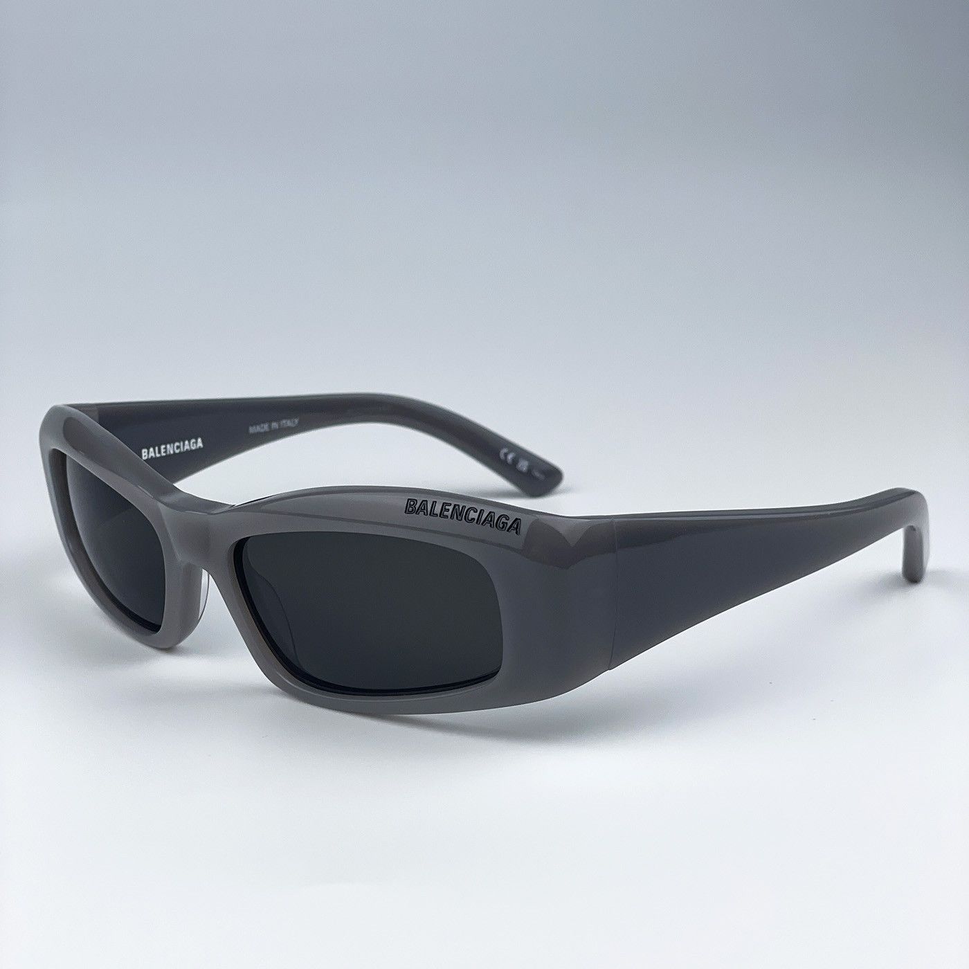 Balenciaga NEW Balenciaga BB0266S 003 Grey Rectangle Unisex Sunglasses Size ONE SIZE - 6 Thumbnail