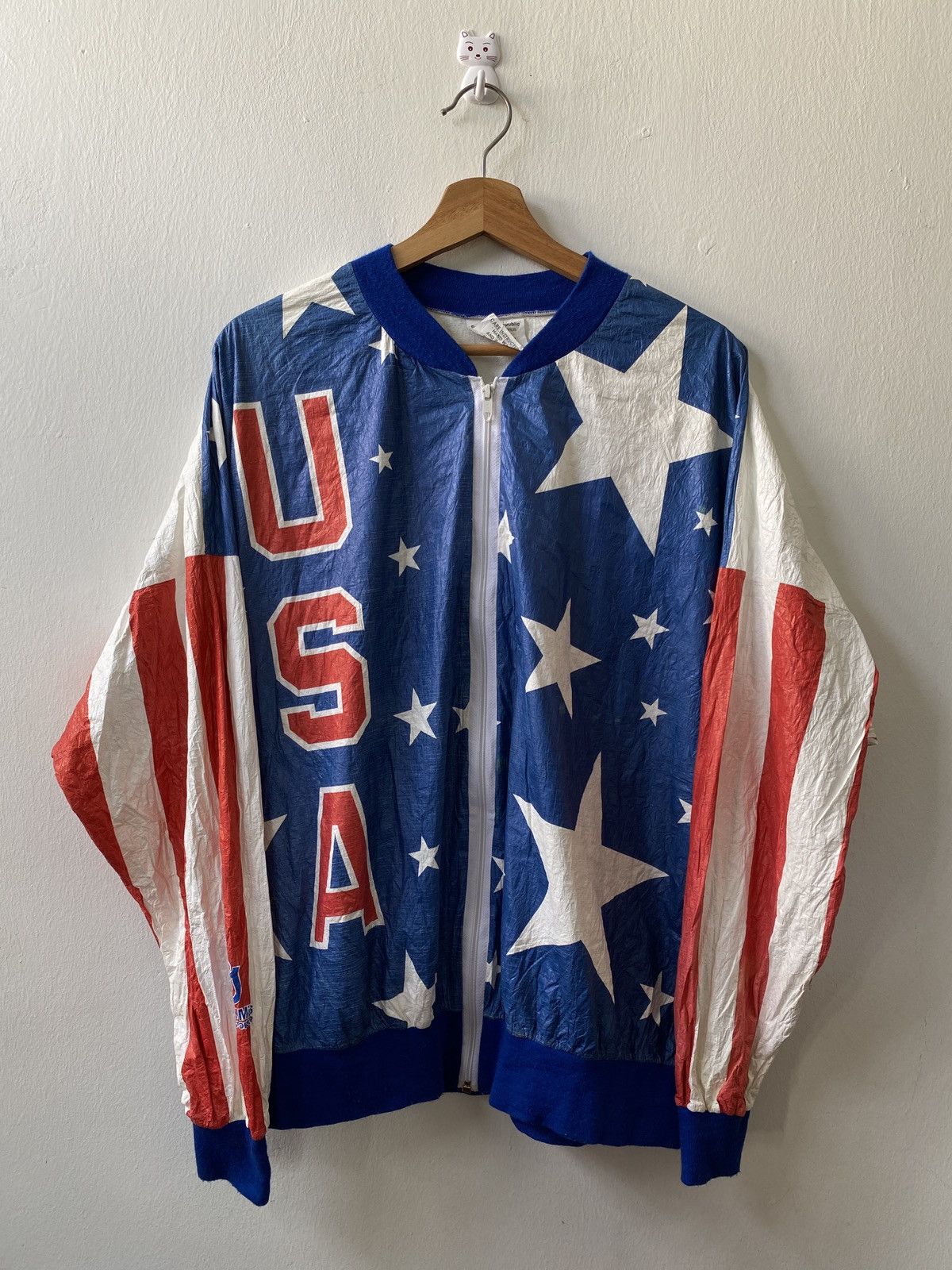 USA Olympics × Vintage Vintage 80s USA Olympics Zipper Jacket Size US XL / EU 56 / 4 - 1 Thumbnail