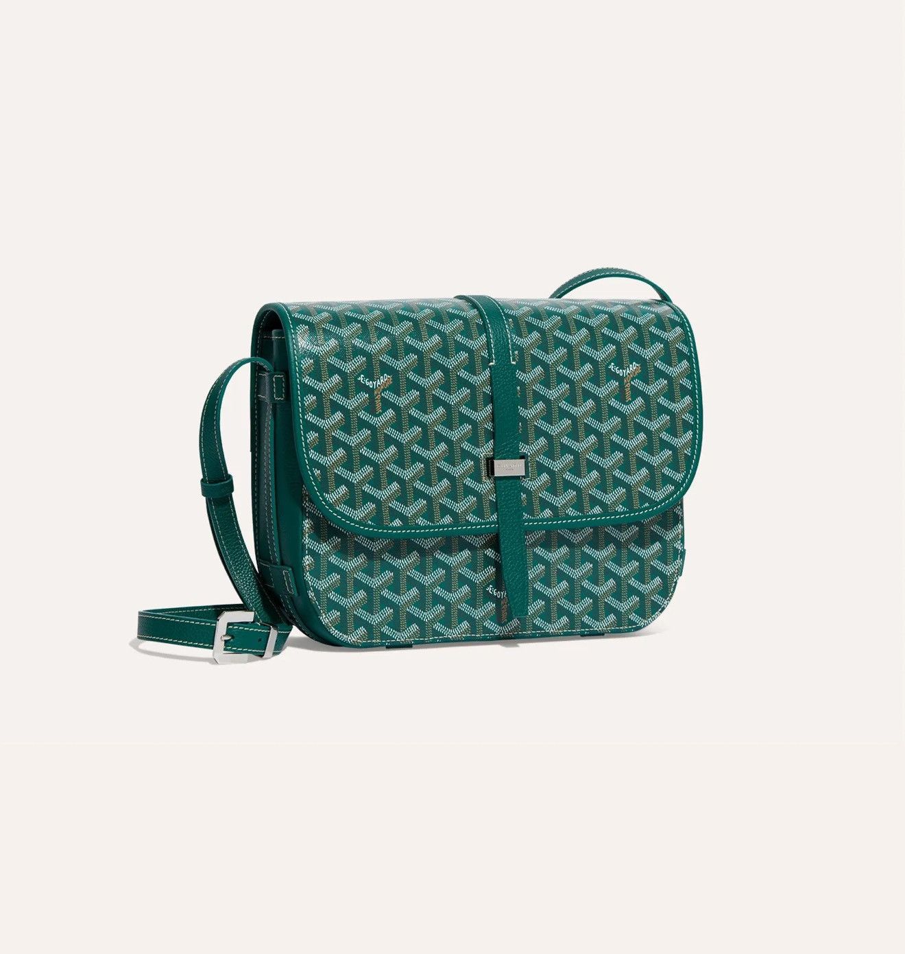 Goyard Belvedere Mm Messenger Bag in Green, Men's