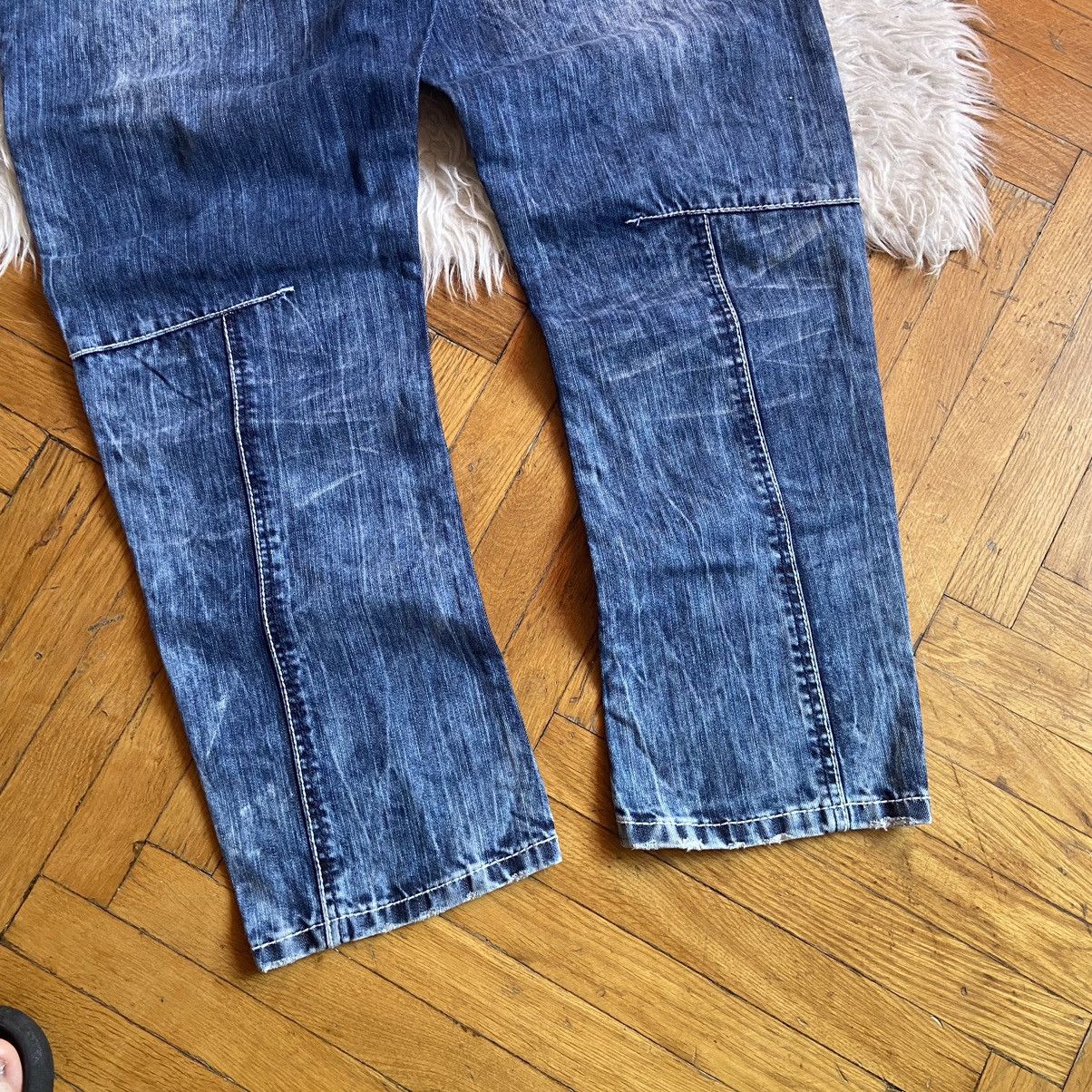 Rainbow 📌 Crazy Rainbow Y2K Avant-Garde Denim Jeans Size US 38 / EU 54 - 3 Thumbnail