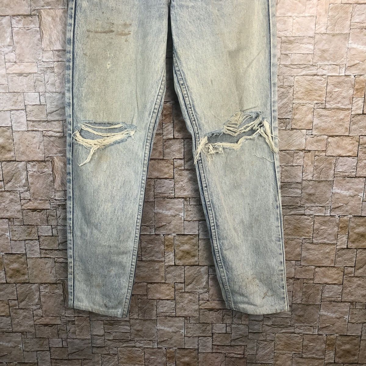 Japanese Brand Japan vintage faded Blue Distressed Denim Pants #A58 Size US 29 - 4 Thumbnail