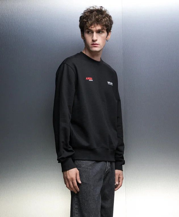 Amiri o1mle0725 Drum Machine Crewneck Sweatshirt in Black Size US XL / EU 56 / 4 - 2 Thumbnail