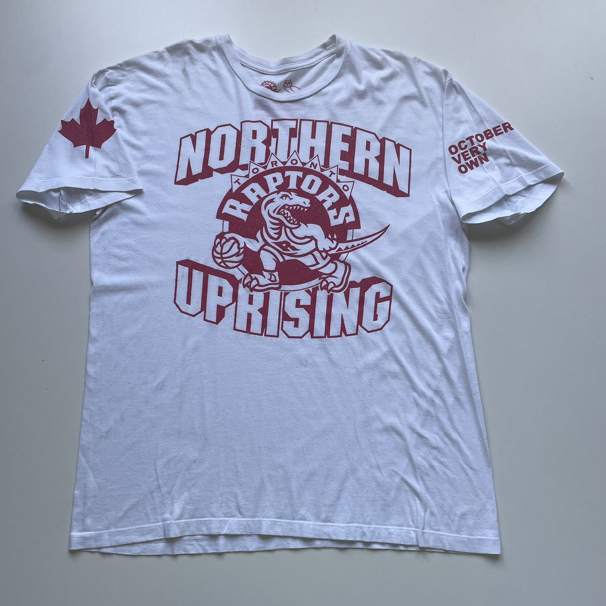 NBA × October's Very Own × Vintage Vintage 2014 OVO Toronto Raptors NBA Graphic T shirt XL Rare Size US XL / EU 56 / 4 - 1 Thumbnail
