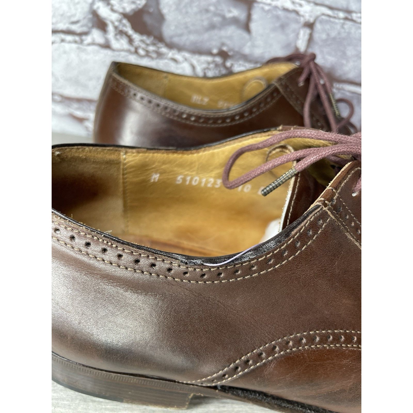 Ralph Lauren Polo Ralph Lauren Brown Leather Cap Toe Wingtip Oxford Dress Size US 10 / EU 43 - 14 Thumbnail