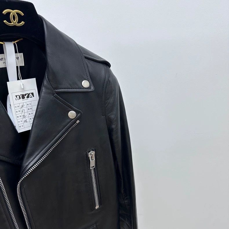 Saint Laurent Paris Saint Laurent Leather Biker Jacket- Size US S / EU 44-46 / 1 - 5 Thumbnail