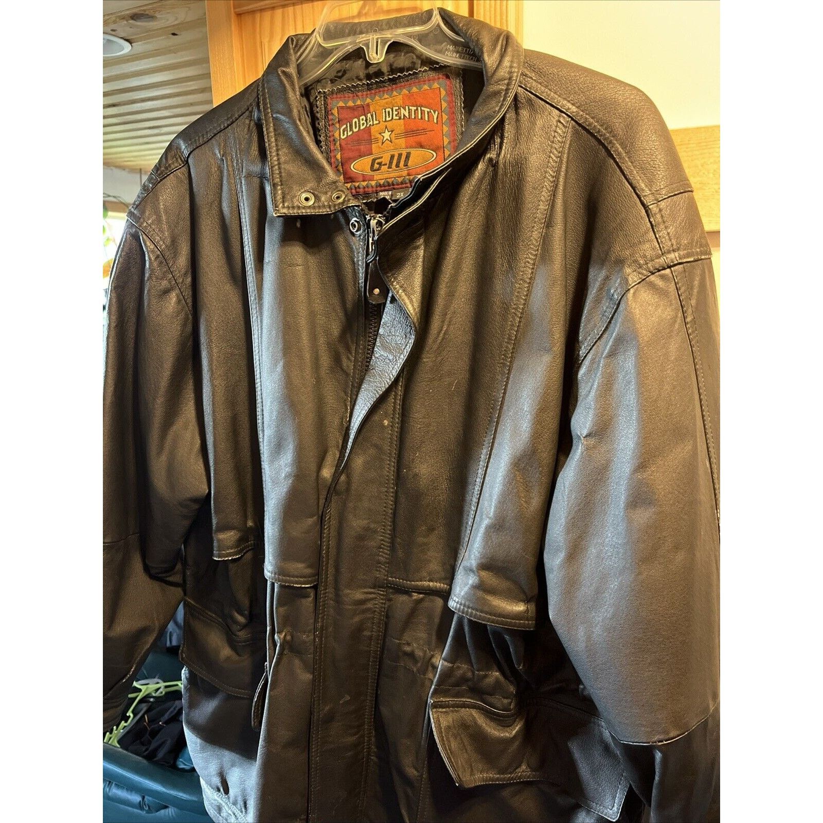 G-III Vintage Jacket Men’s 2X Black leather A2 G1 Global Identity Size US XXL / EU 58 / 5 - 9 Thumbnail