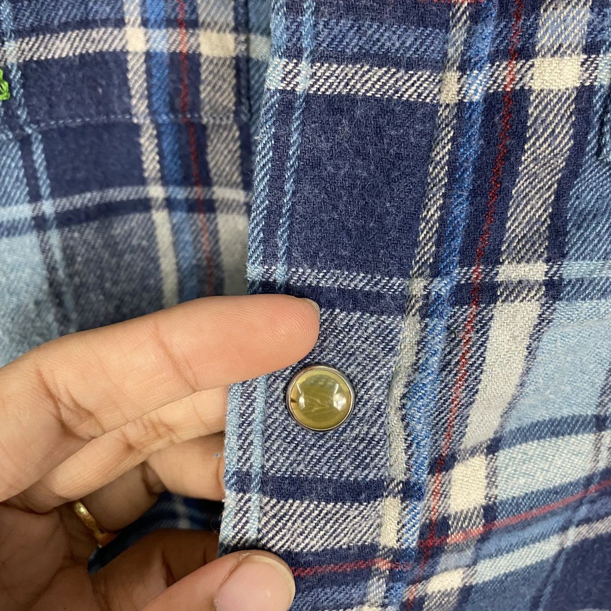 Buzz Rickson's 📌Vintage Flannel Jacket Button R Newbold Tartan Design Size US M / EU 48-50 / 2 - 17 Thumbnail