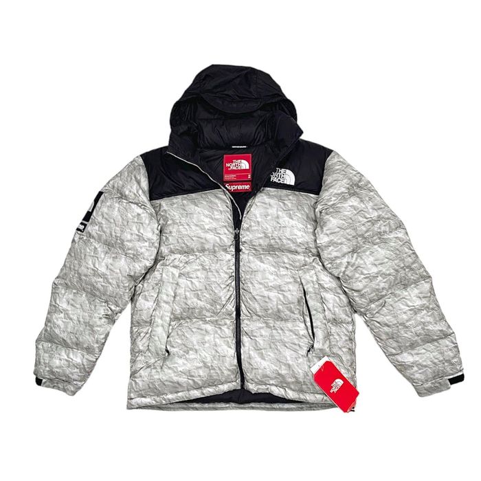 Supreme Supreme The North Face Paper Print Nuptse Jacket Paper