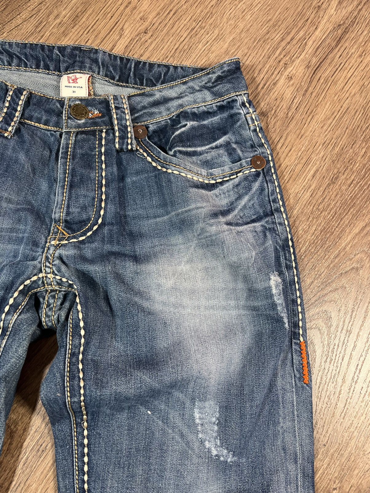 True Religion Vintage True Religion Rainbow Bobby Denim Pants Size US 31 - 6 Thumbnail