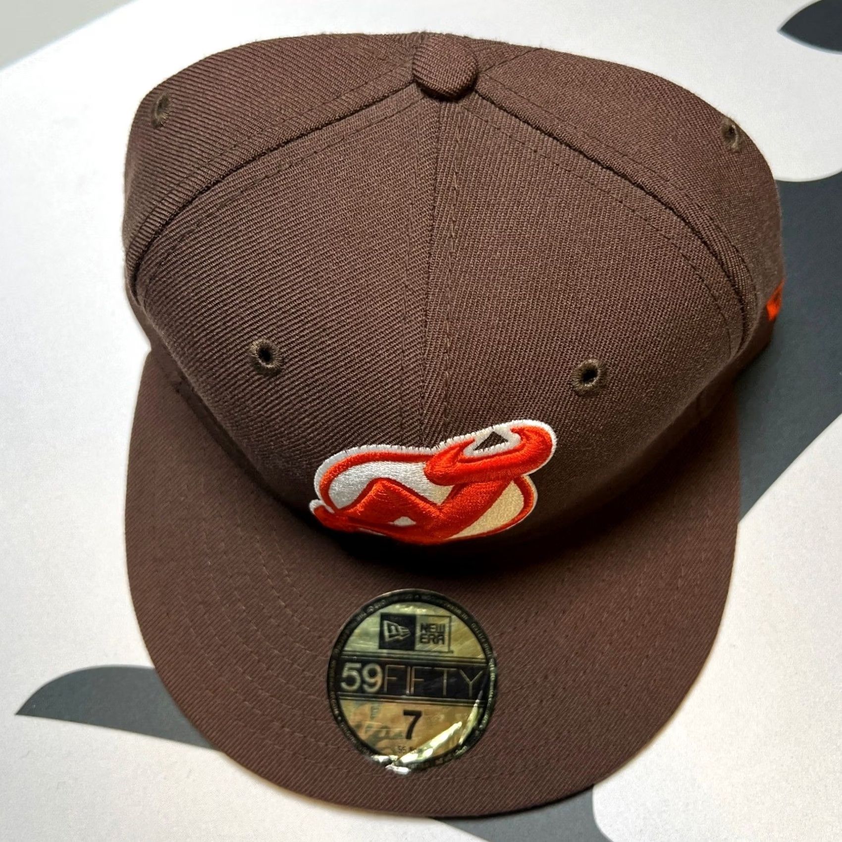 New Era New Era New Jersey Devils NHL Fitted Hat Size 7 Brown Orange 59FIFTY Cap Size US M / EU 48-50 / 2 - 4 Thumbnail