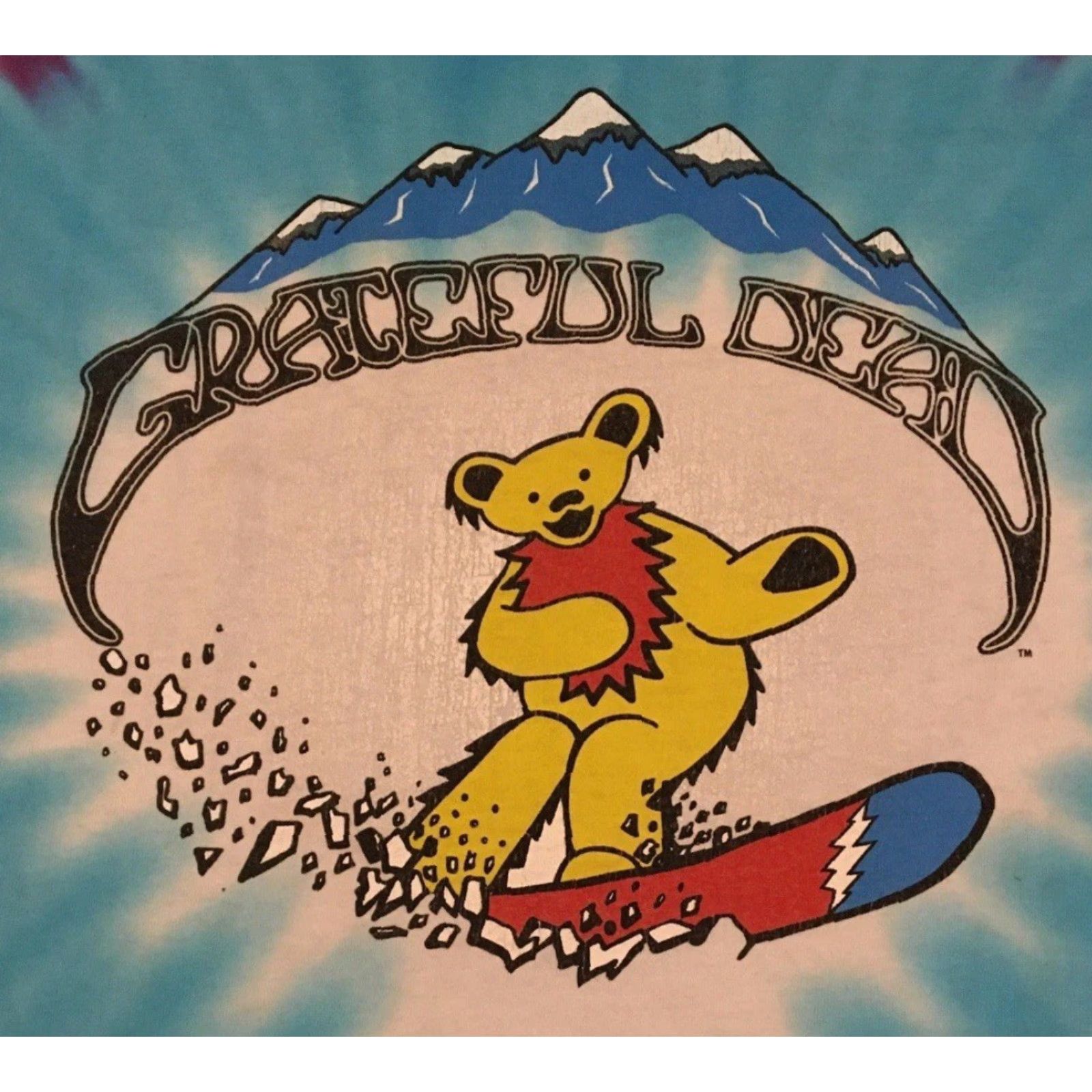 Vintage VINTAGE Grateful Dead Shirt XL Blues 90s Concert Hippie Grunge All Over Print T-Shirt Mens"} Size US XL / EU 56 / 4 - 4 Thumbnail