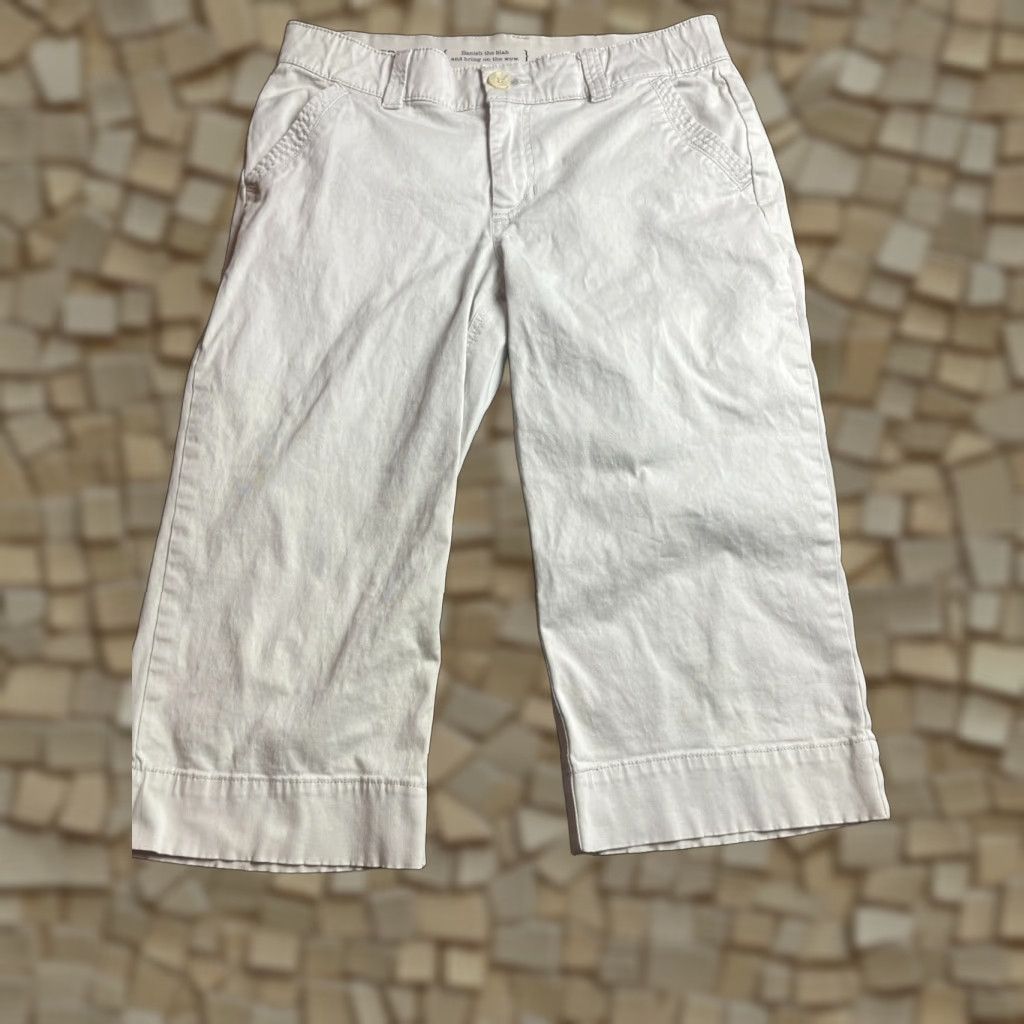 Dockers DOCKERS Pants Women 8 Tall Capri Straight Leg Casual Brown Tan Capris Regular Inseam 17.5" 32" Waist Girls? No. Size 30" / US 8 / IT 44 - 1 Thumbnail