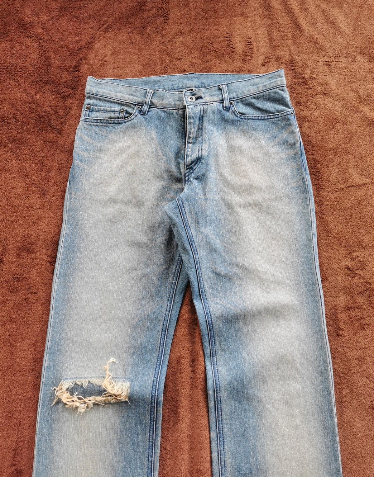 Japanese Brand Cowhide Leather Comme Ca Du Mode Japan Denim Jeans Size US 32 / EU 48 - 3 Thumbnail