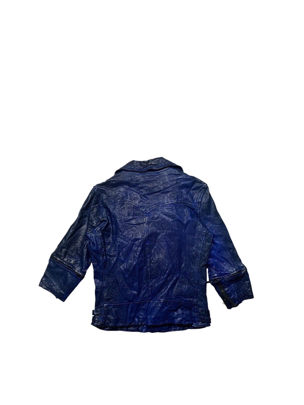 BUFFALO BOBS Buffalo Bobs HRB5406 Blue Goat Leather Biker Jacket Size US S / EU 44-46 / 1 - 4 Thumbnail